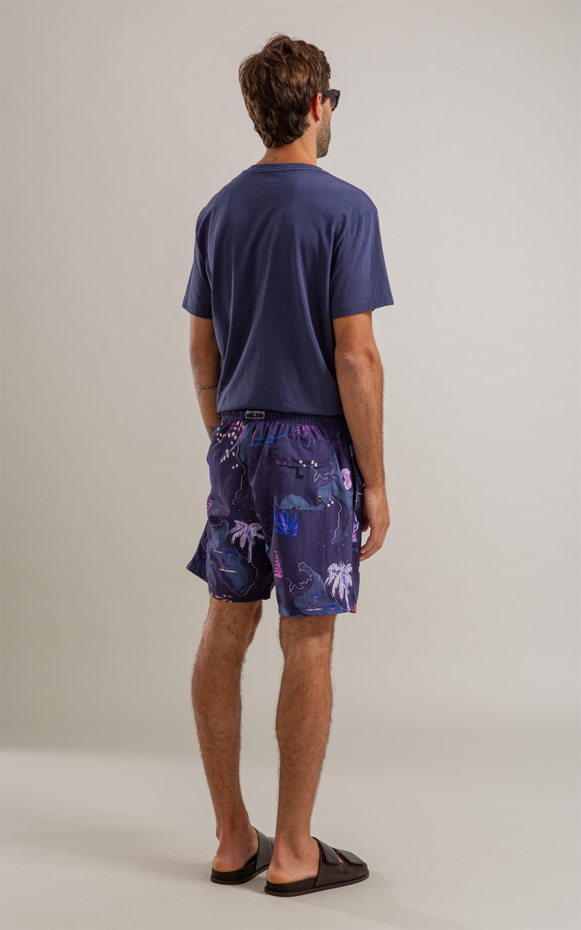 Beach Short Mapa Regular Dark Navy