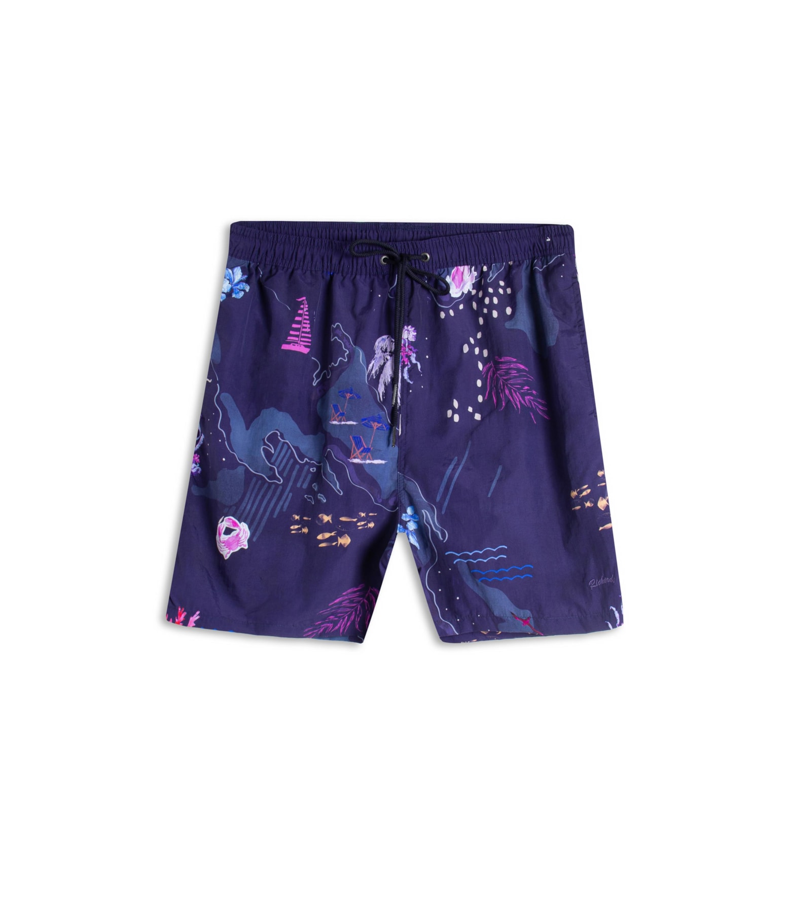 Beach Short Mapa Regular Dark Navy