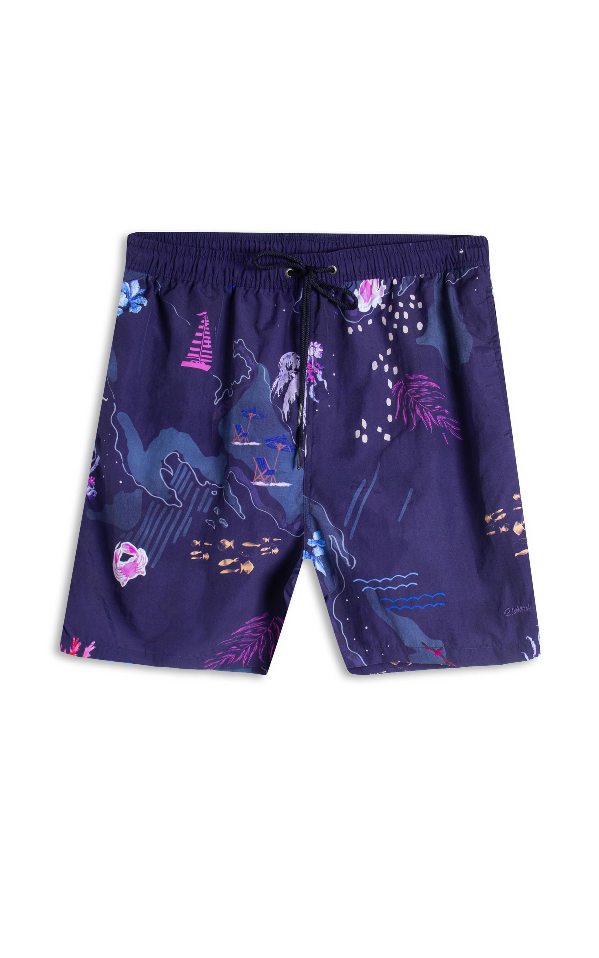 Beach Short Mapa Regular Dark Navy