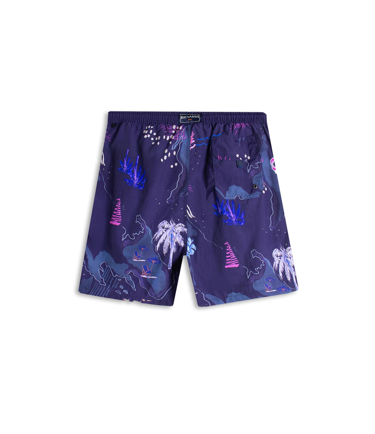 Beach Short Mapa Regular Dark Navy