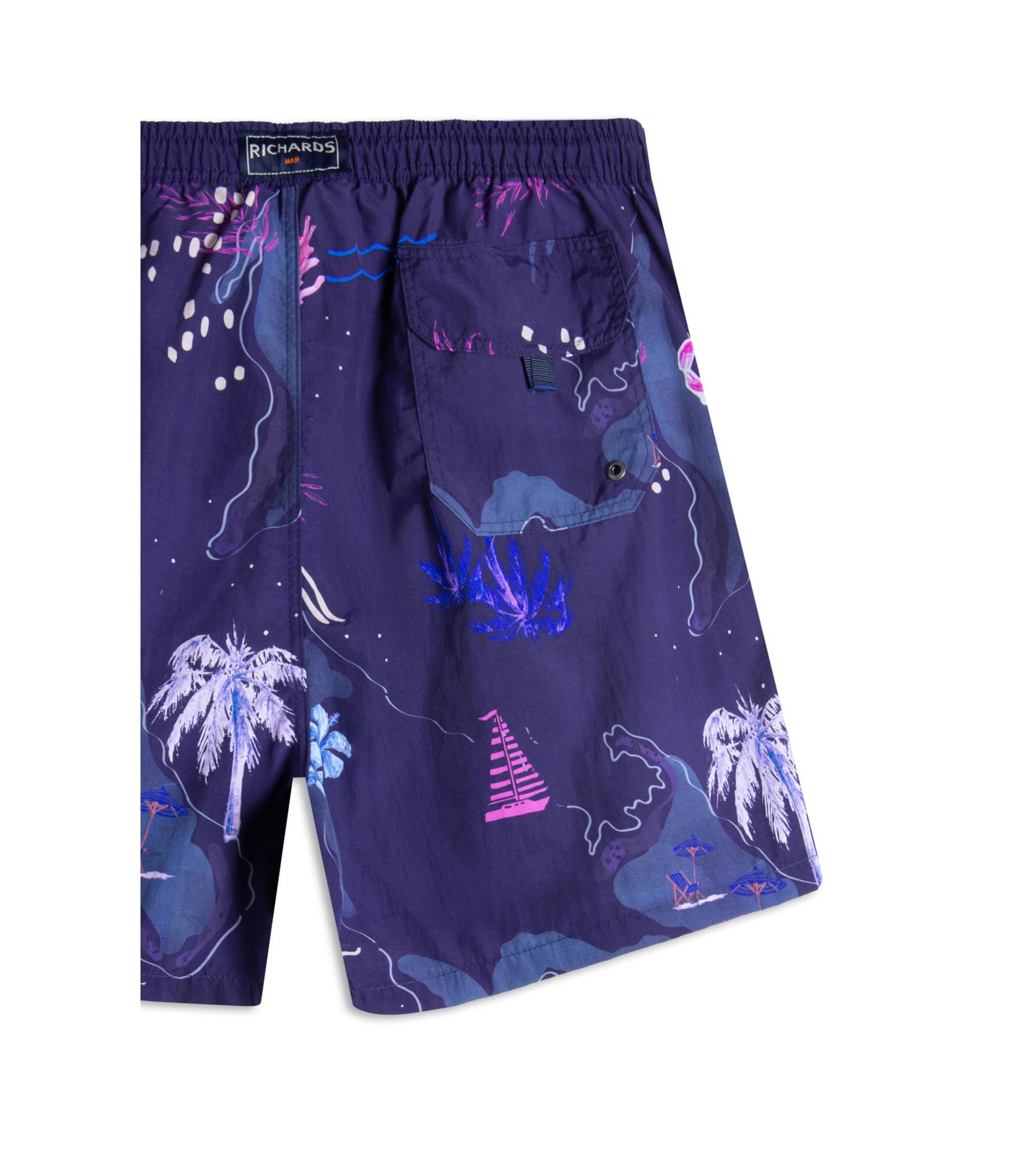 Beach Short Mapa Regular Dark Navy