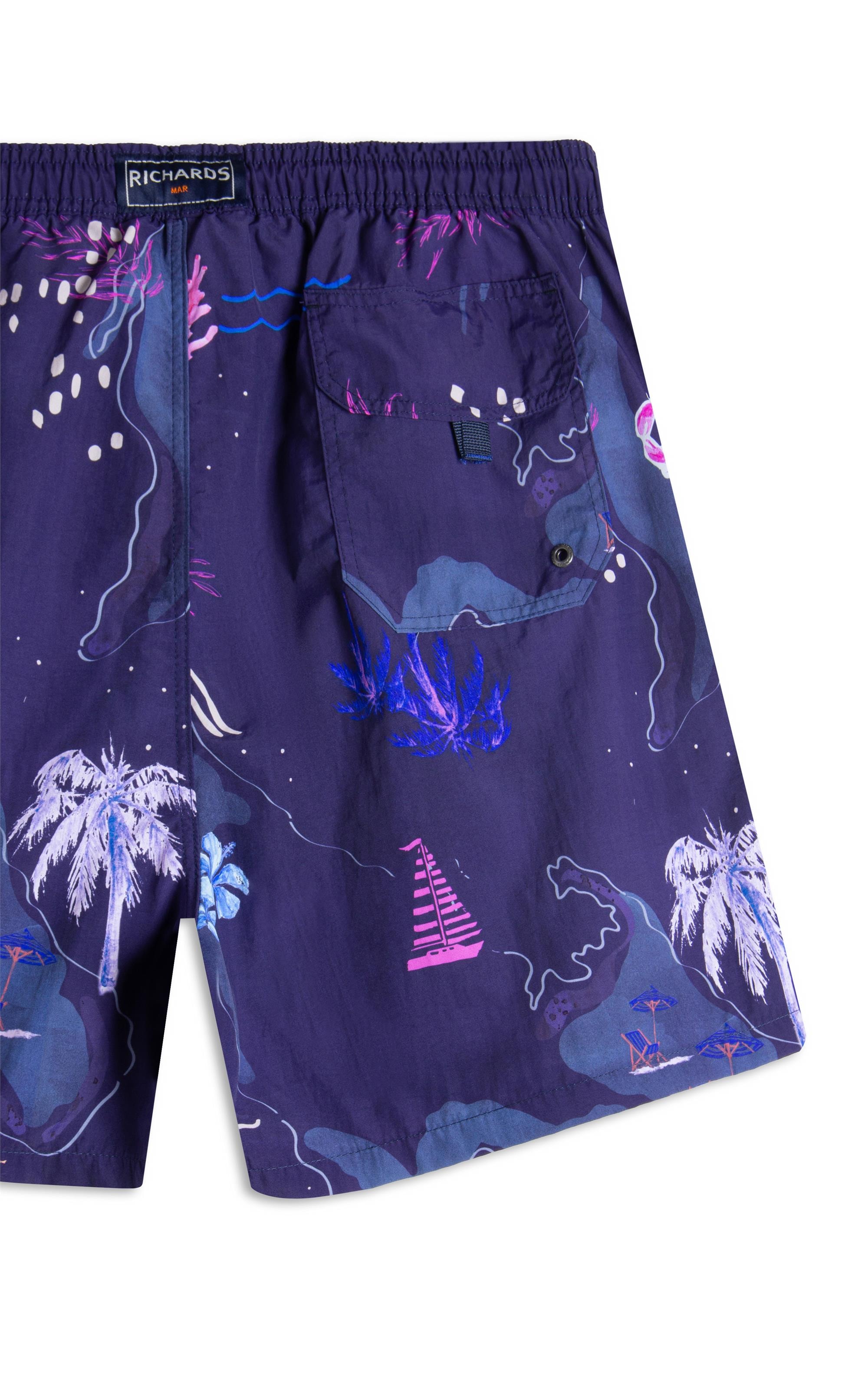 Beach Short Mapa Regular Dark Navy