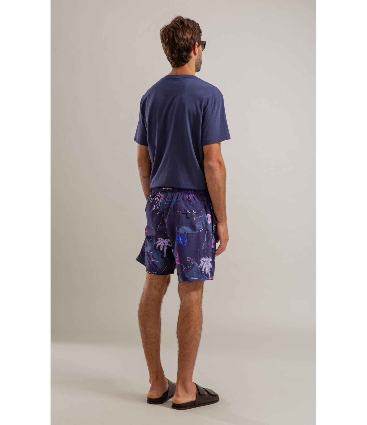 Beach Short Mapa Regular Dark Navy