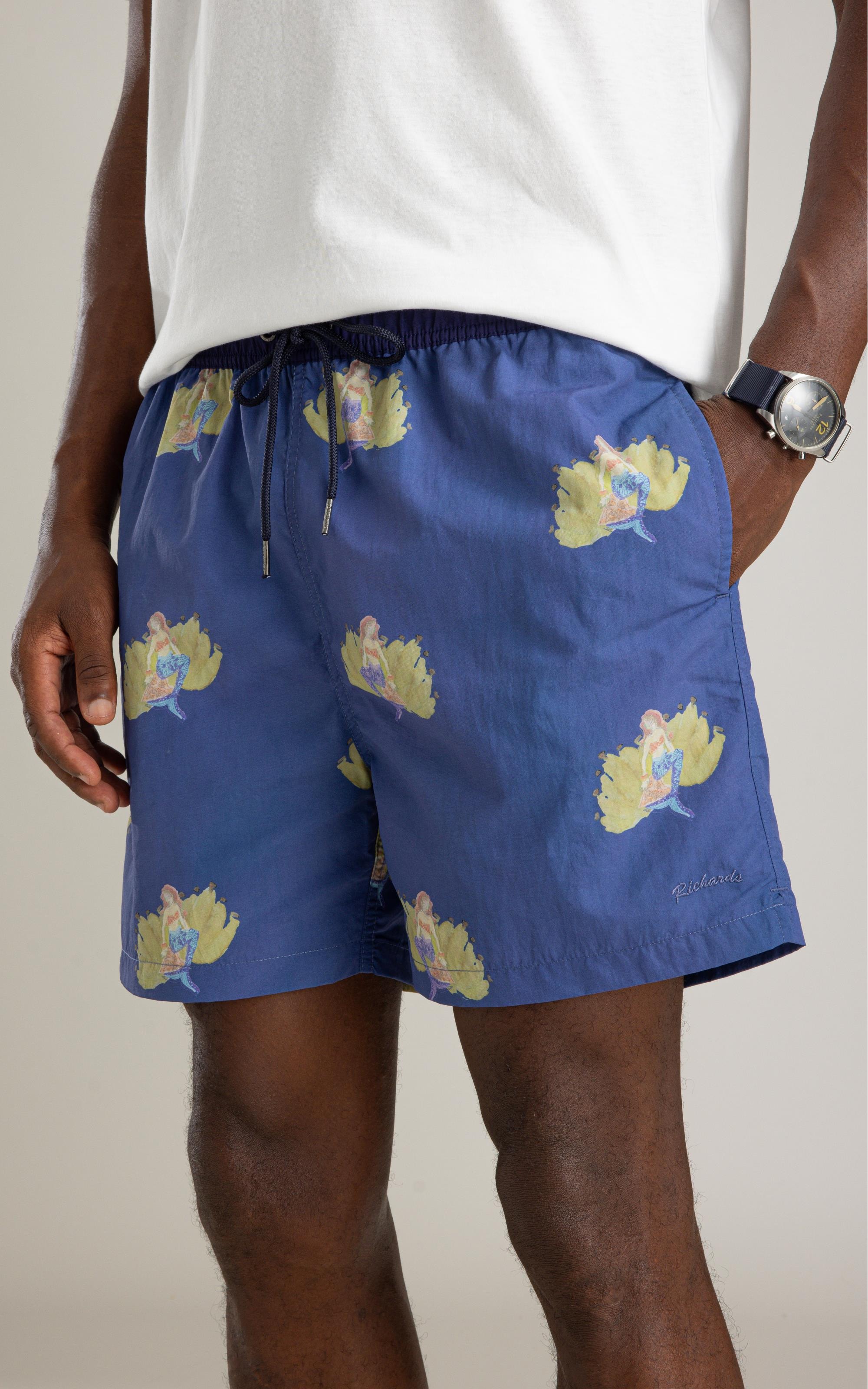 Beach Short Mermaid Banana Regular Azul Bic