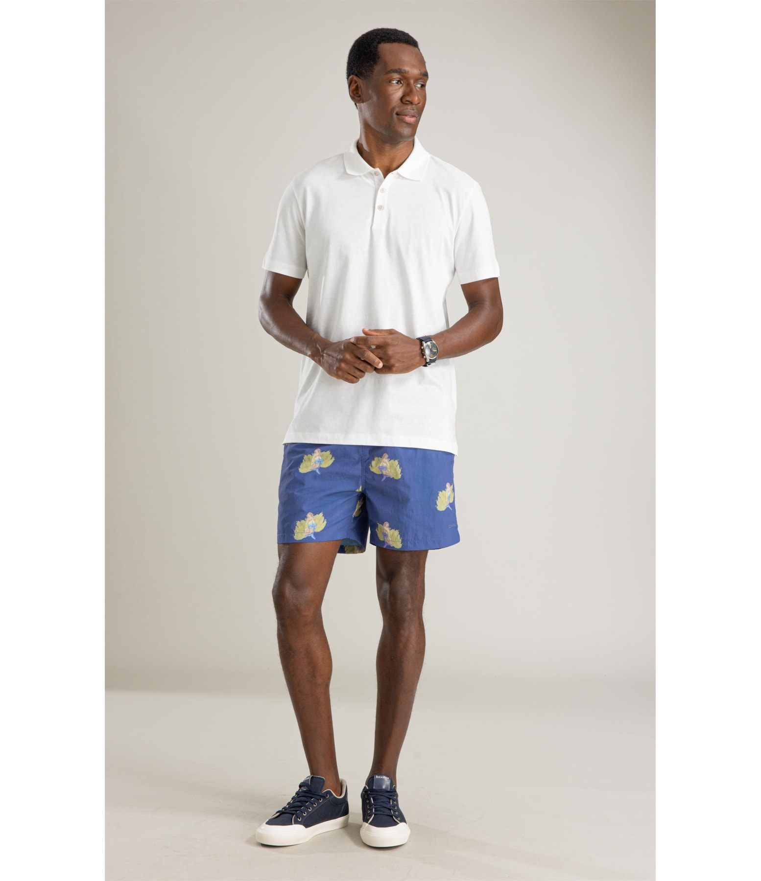 Beach Short Mermaid Banana Regular Azul Bic