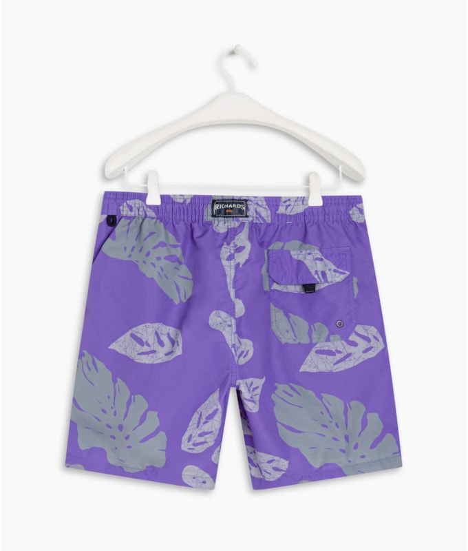 Beach Short Monstera Batik Hortencia