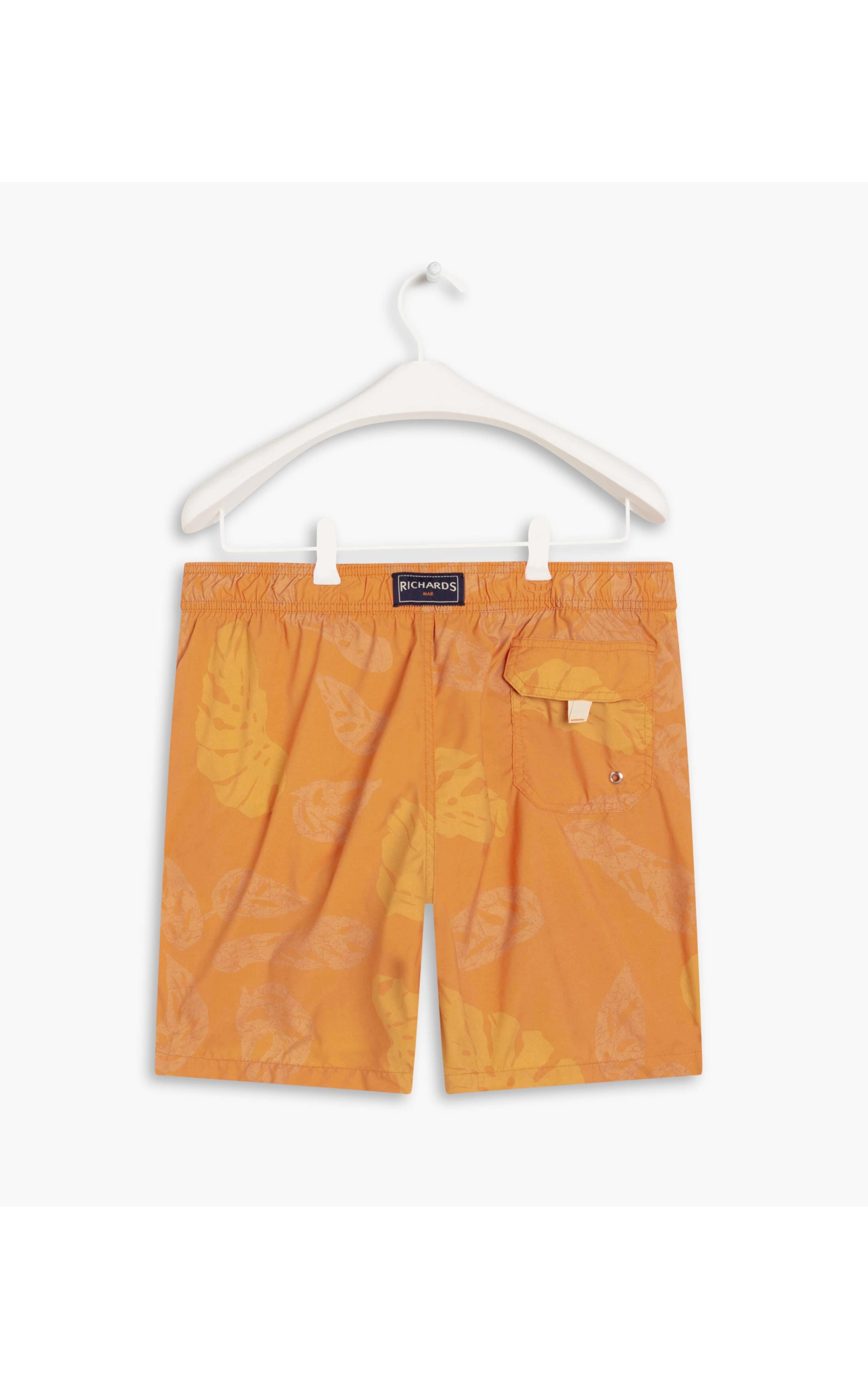Beach Short Monstera Batik Laranja