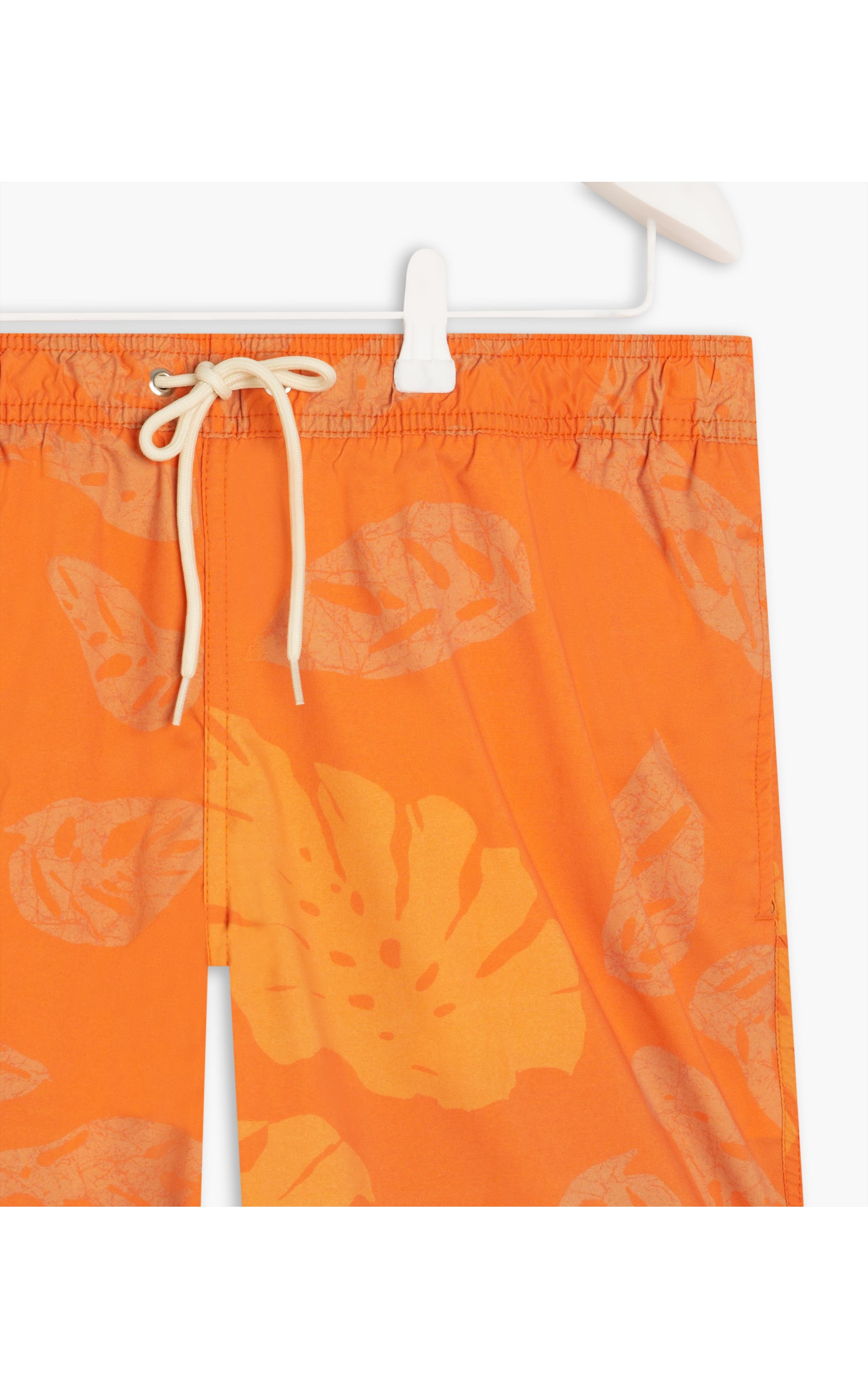 Beach Short Monstera Batik Laranja