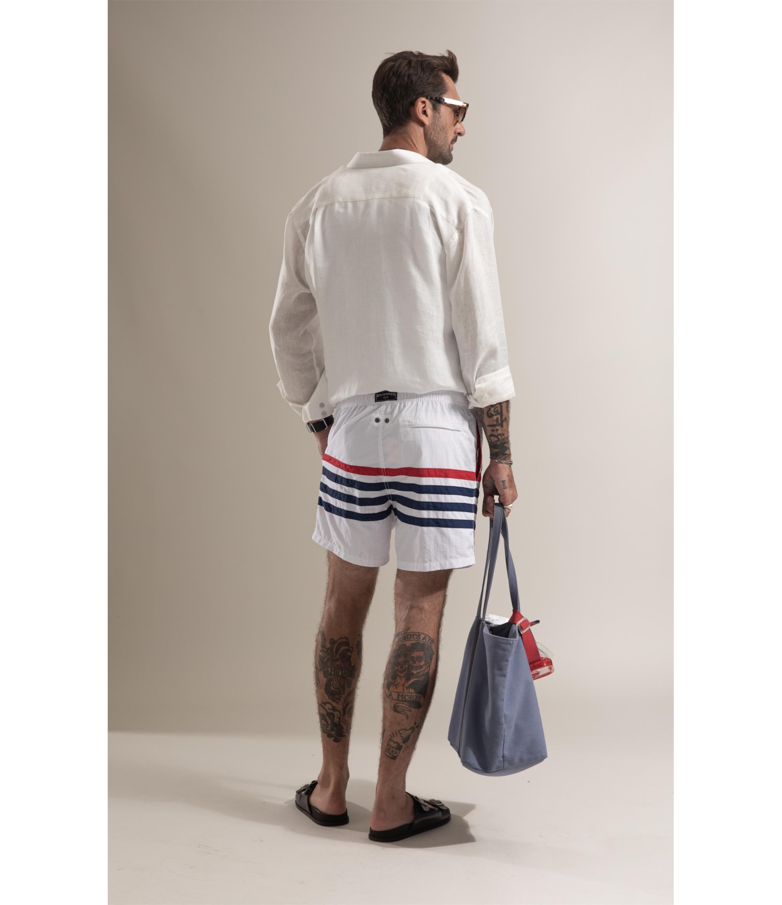 Beach Short Nautical Cut Branco