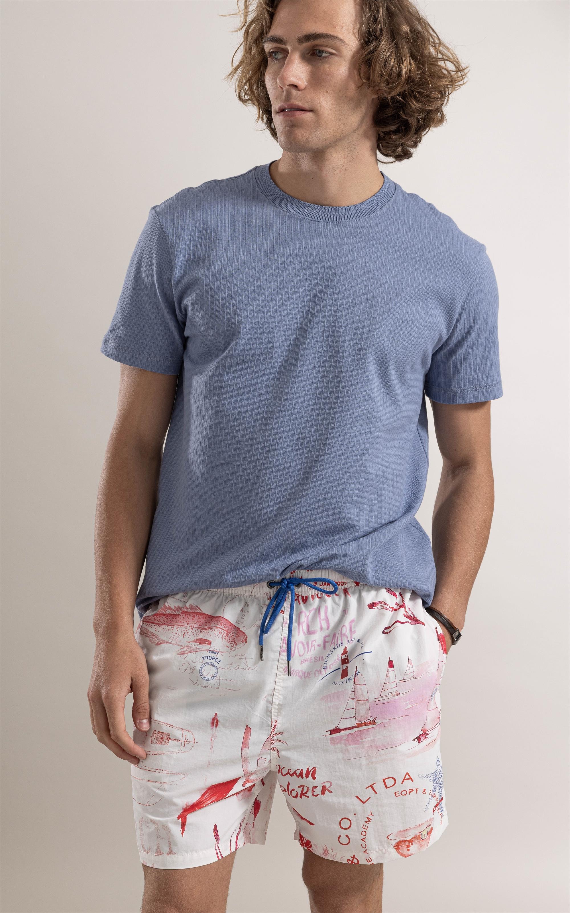 Beach Short Naviguer Regular Vermelho