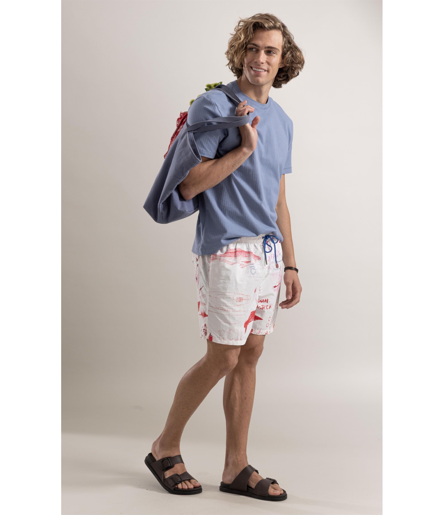 Beach Short Naviguer Regular Vermelho