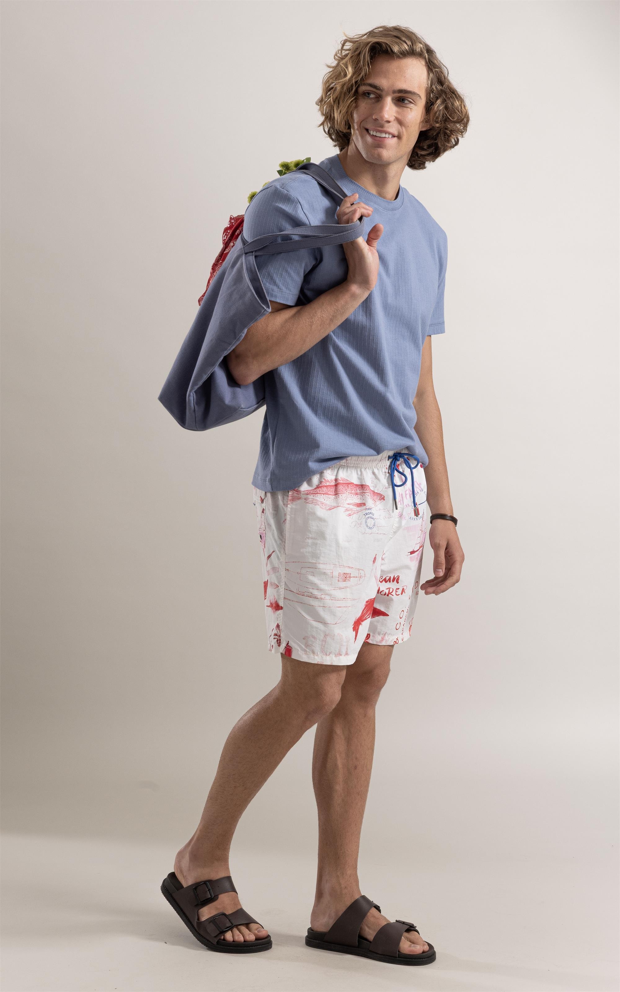 Beach Short Naviguer Regular Vermelho