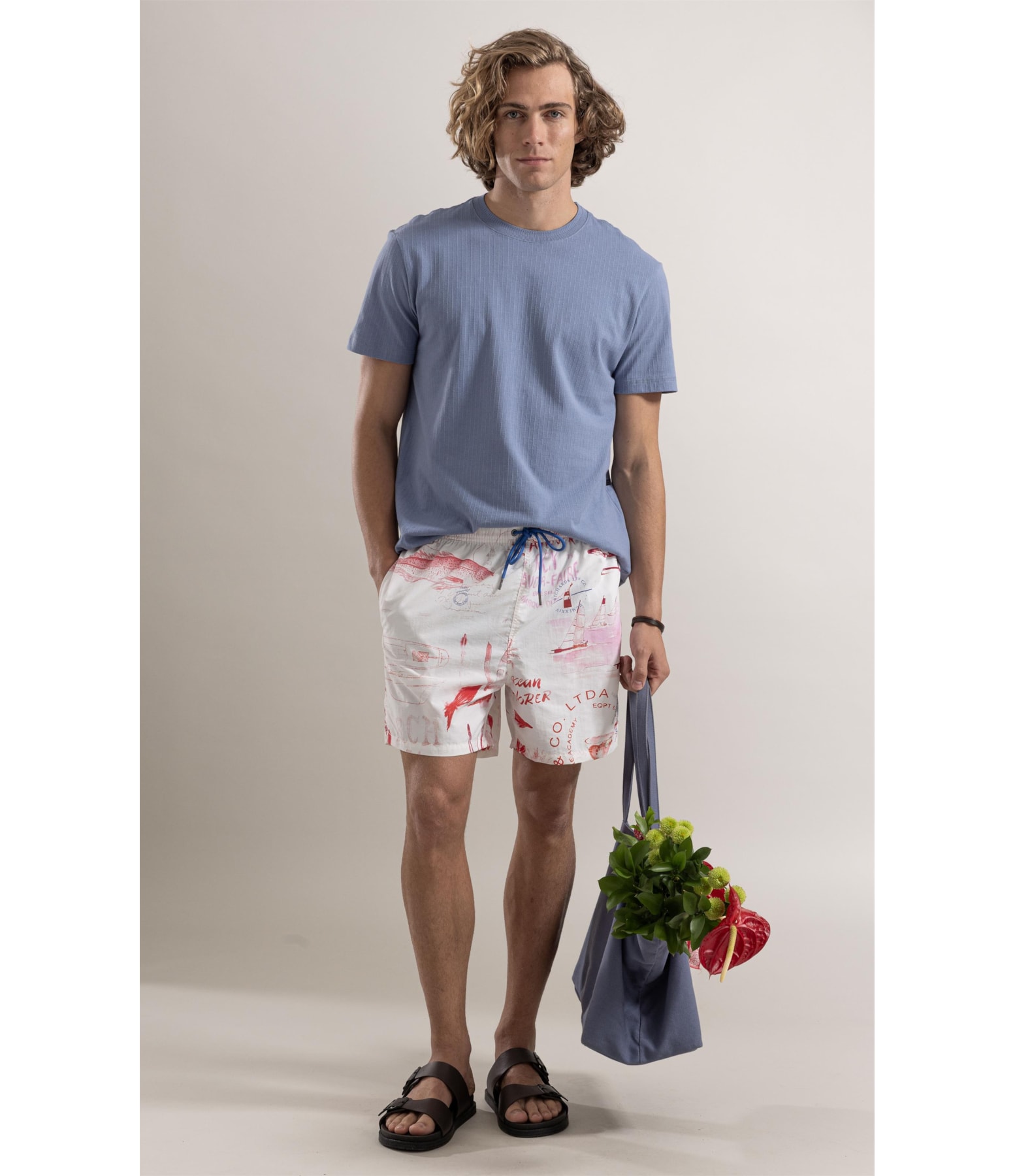 Beach Short Naviguer Regular Vermelho