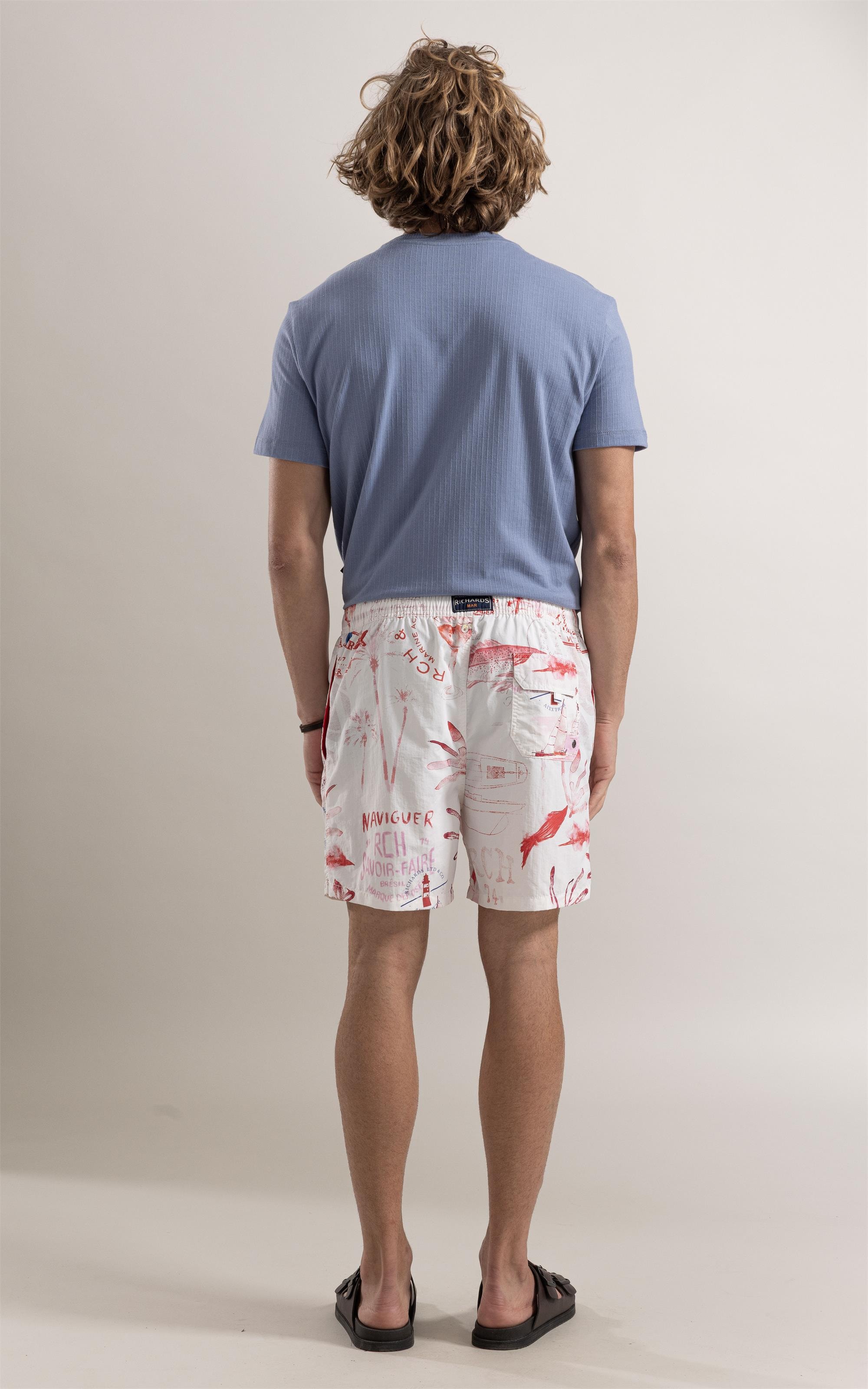 Beach Short Naviguer Regular Vermelho