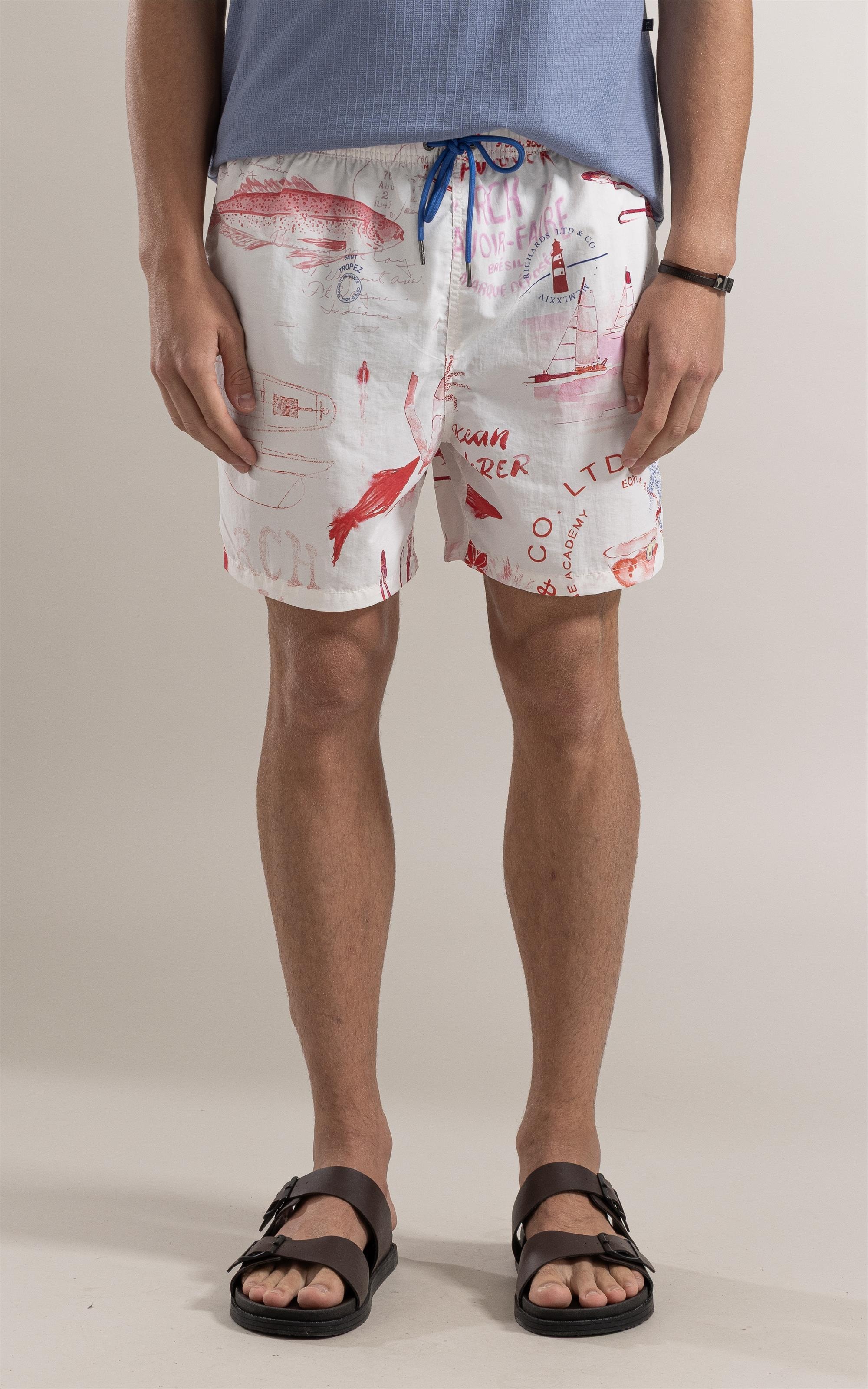 Beach Short Naviguer Regular Vermelho