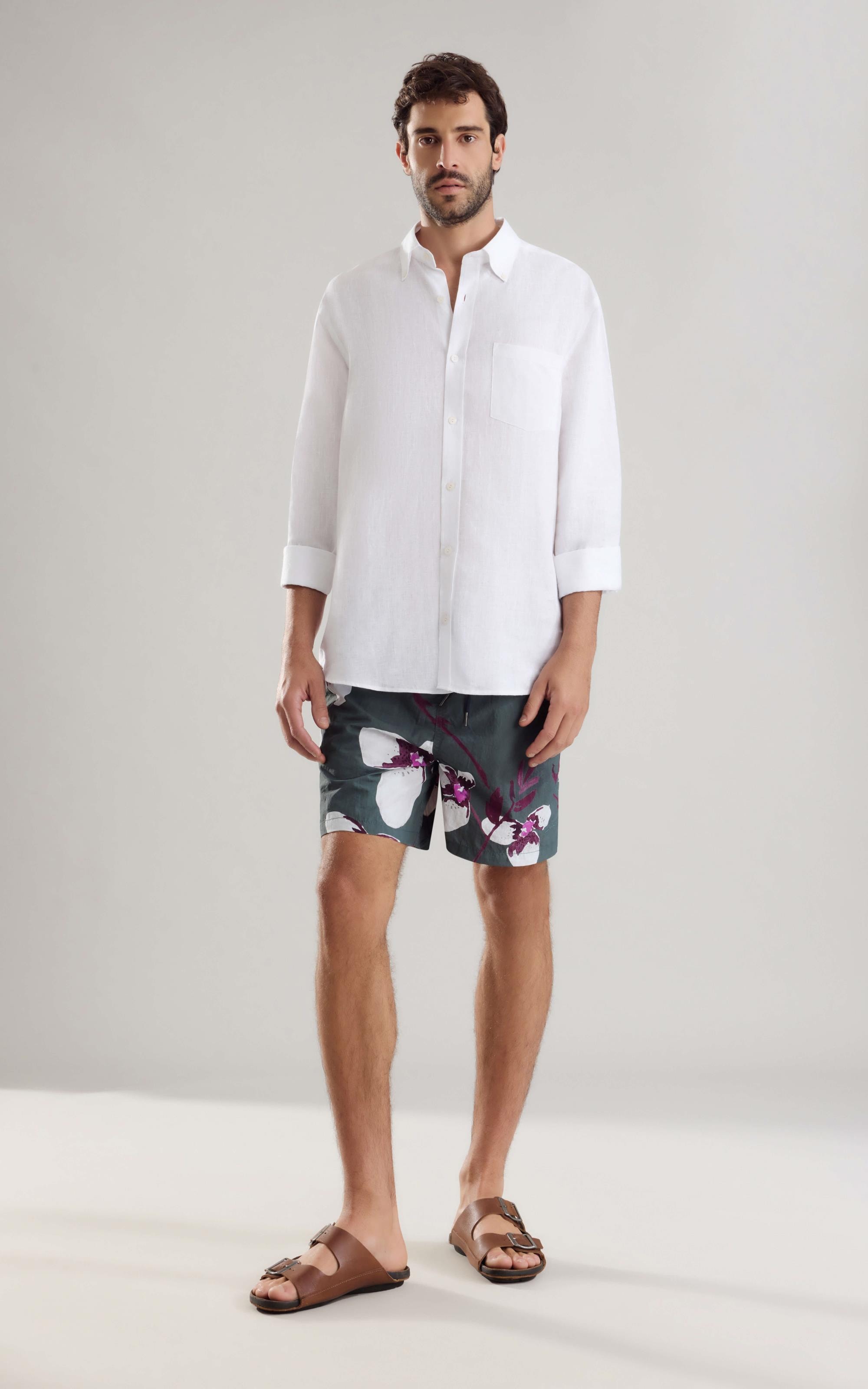 Beach Short Orquidea Fall Regular Floresta
