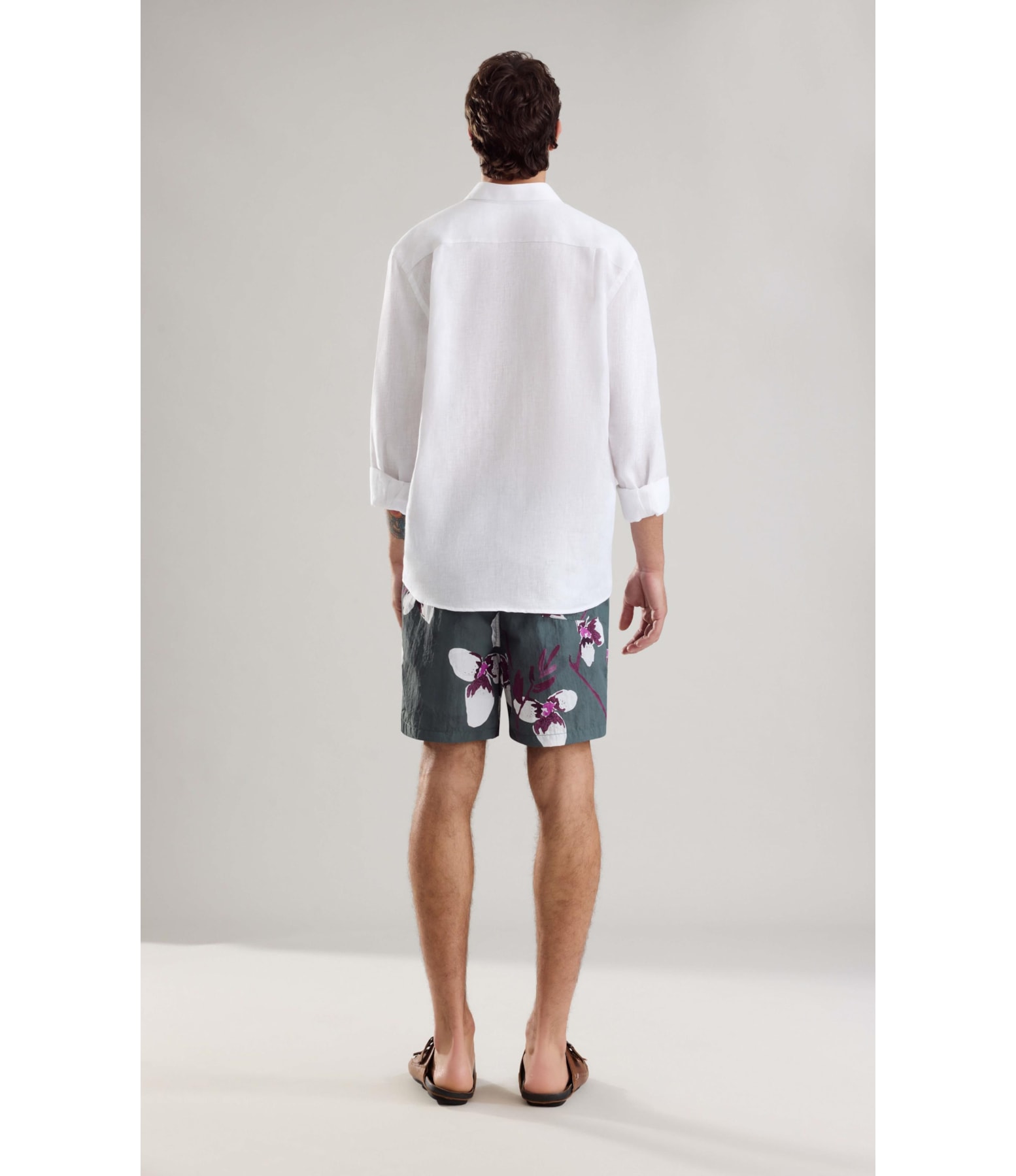 Beach Short Orquidea Fall Regular Floresta