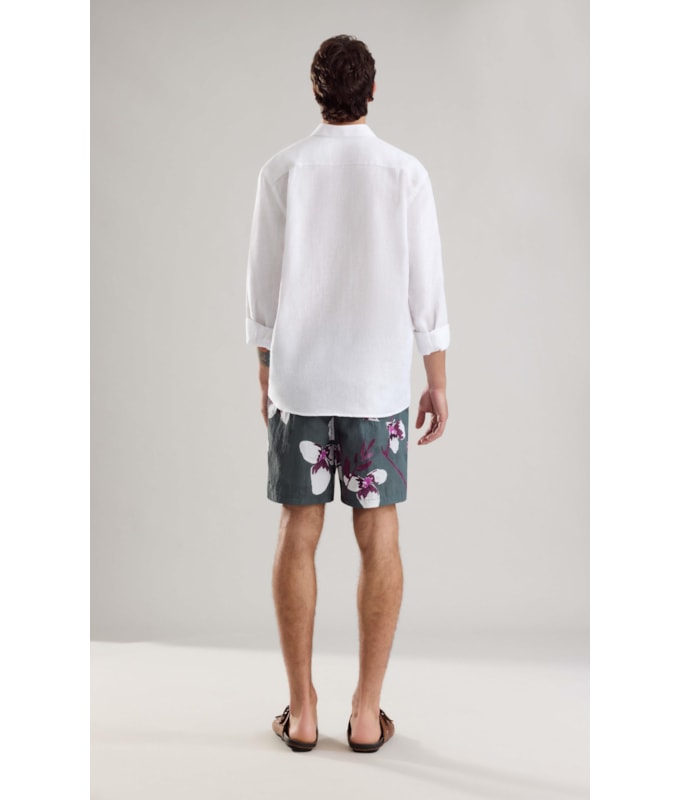 Beach Short Orquidea Fall Regular Floresta