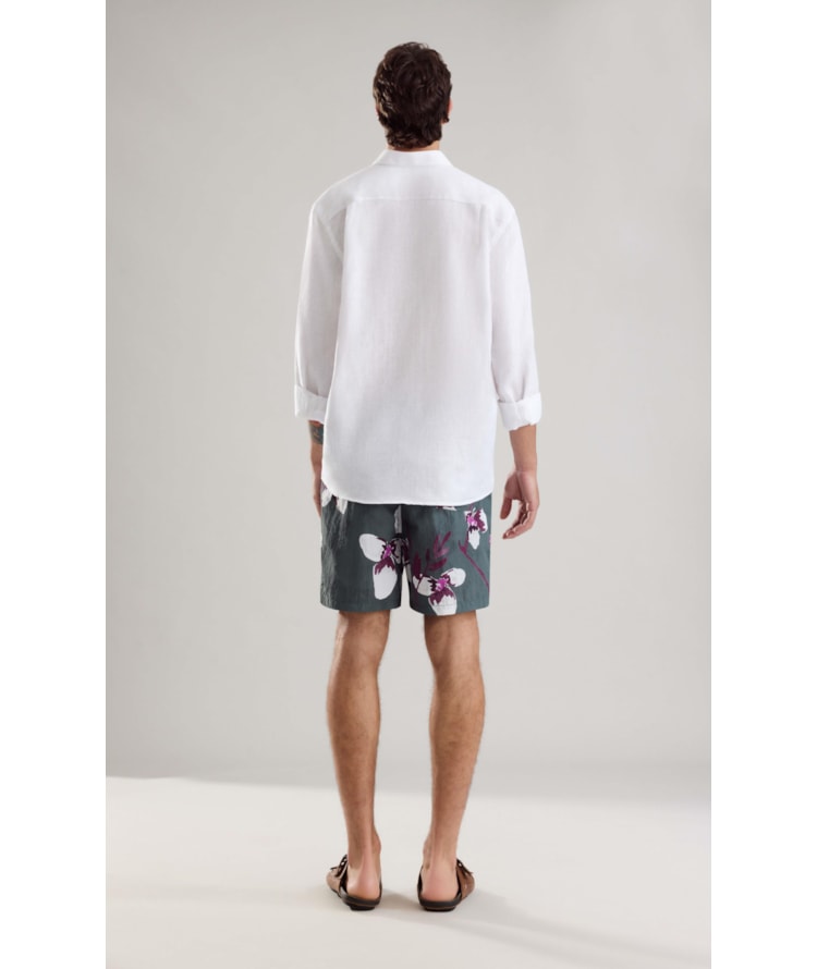 Beach Short Orquidea Fall Regular Floresta