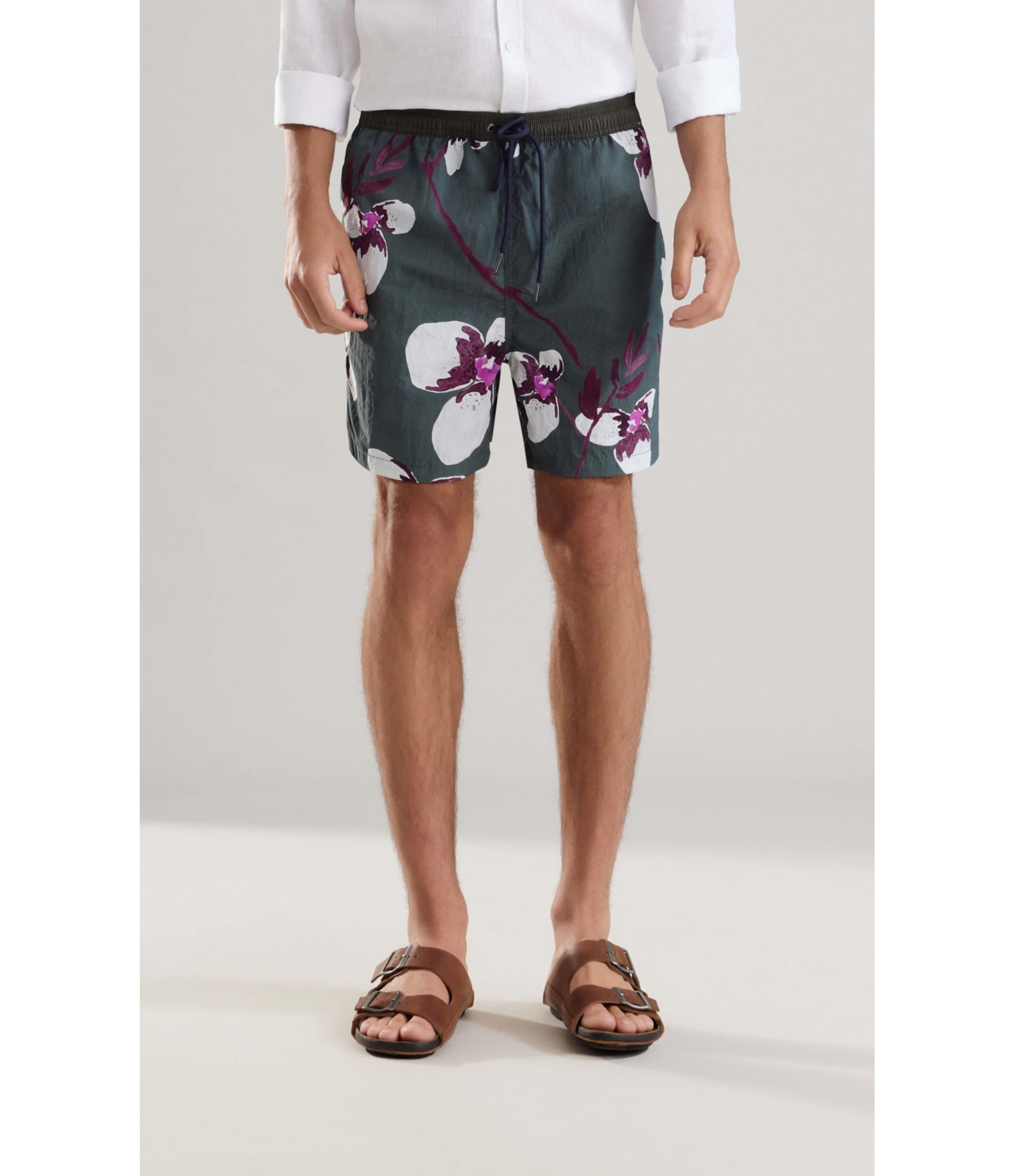 Beach Short Orquidea Fall Regular Floresta