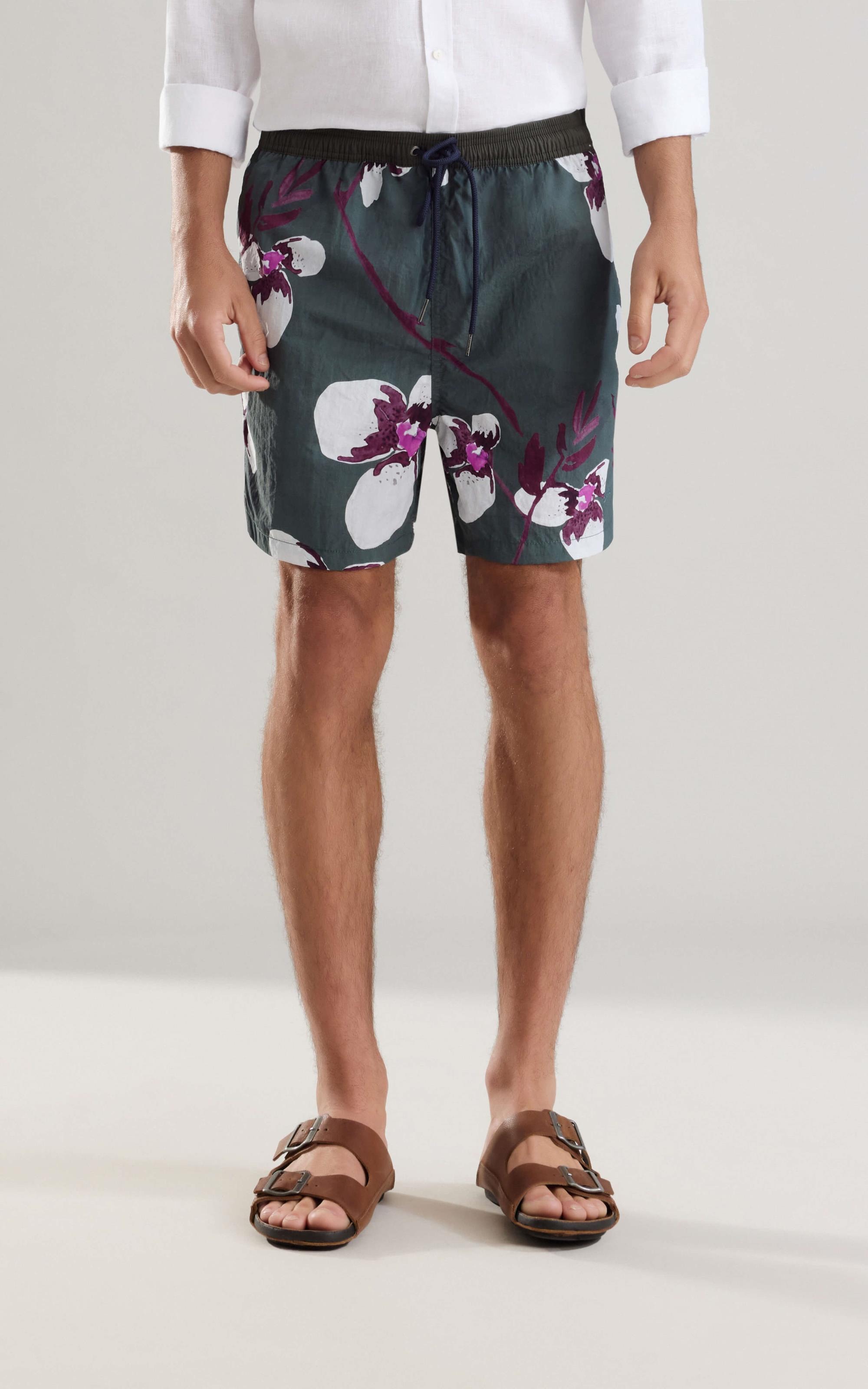 Beach Short Orquidea Fall Regular Floresta