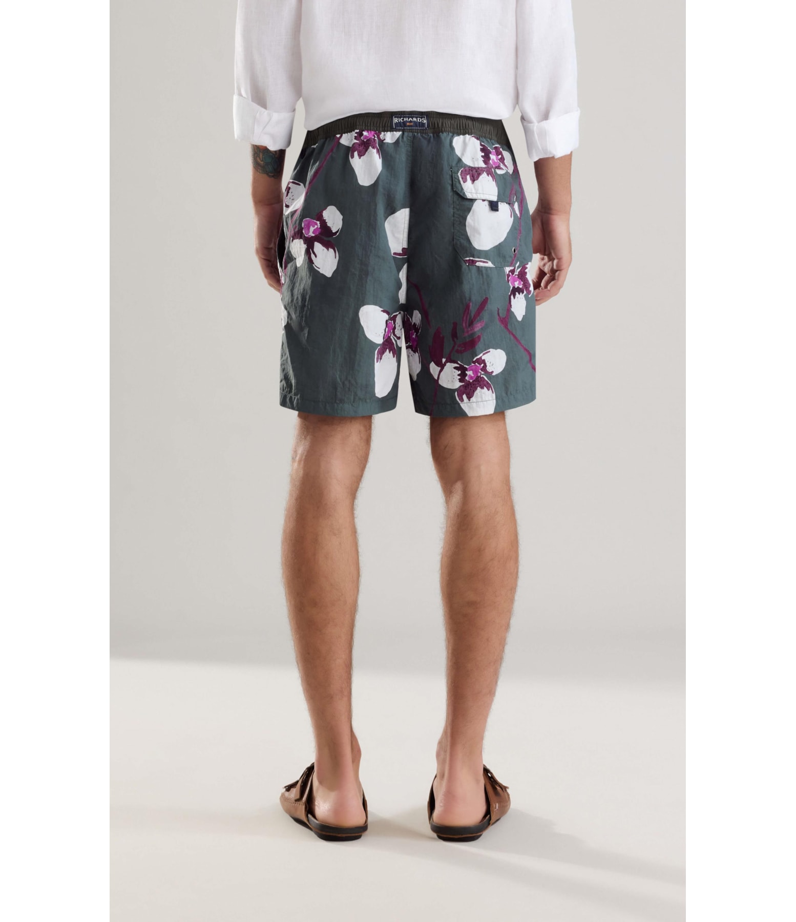 Beach Short Orquidea Fall Regular Floresta