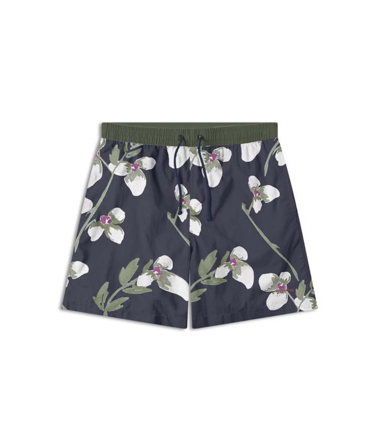 Beach Short Orquidea Fall Regular Marinho
