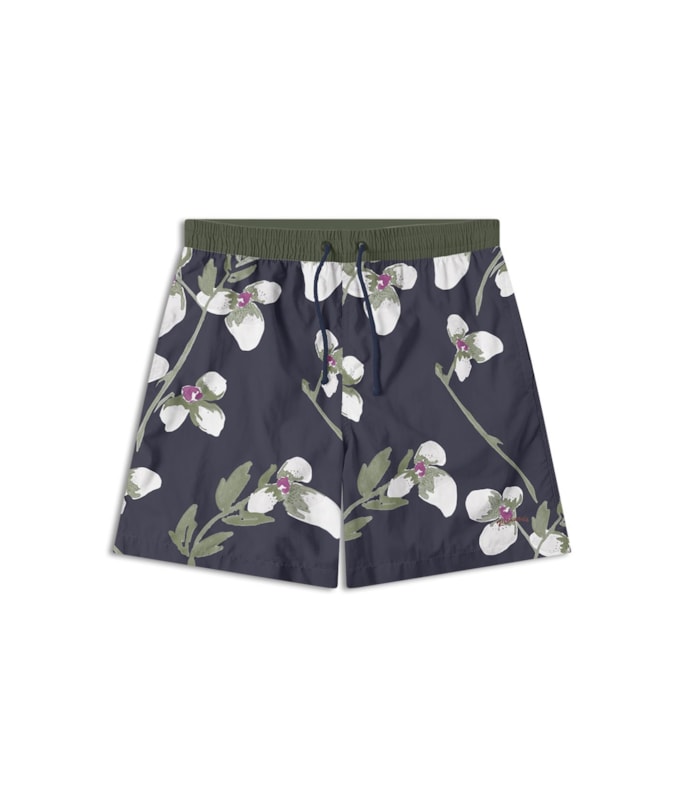 Beach Short Orquidea Fall Regular Marinho