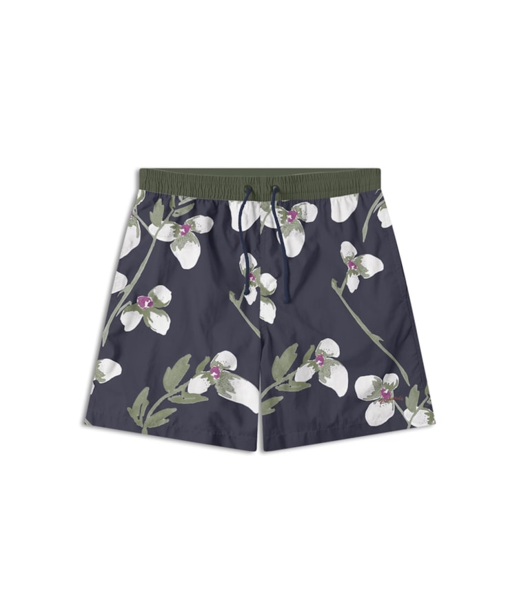 Beach Short Orquidea Fall Regular Marinho