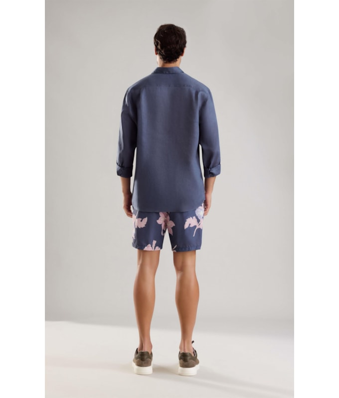 Beach Short Orquidea Regular Marinho