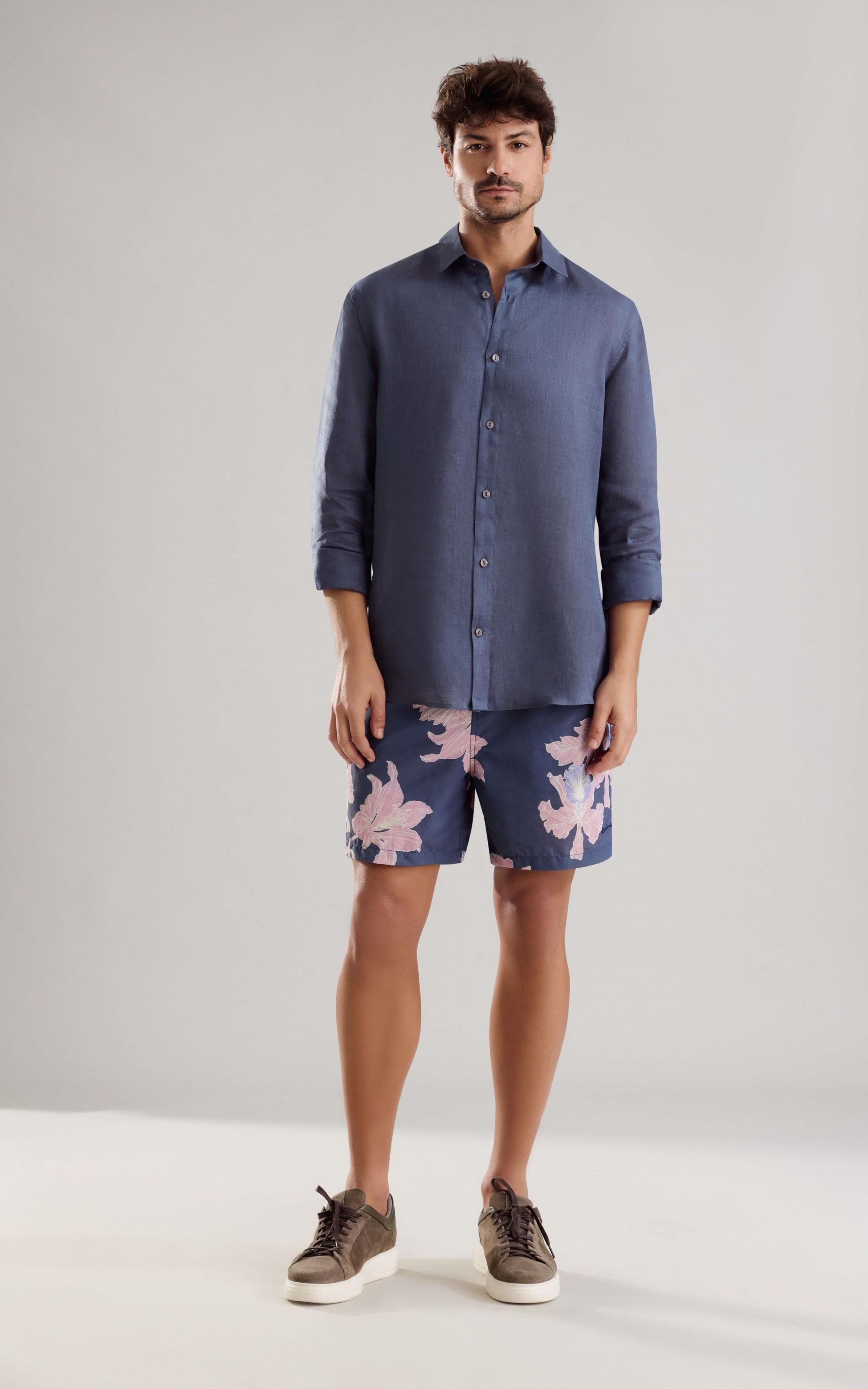 Beach Short Orquidea Regular Marinho