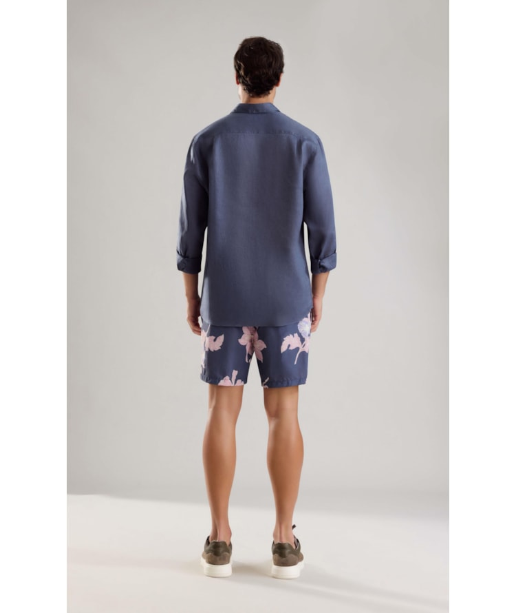 Beach Short Orquidea Regular Marinho