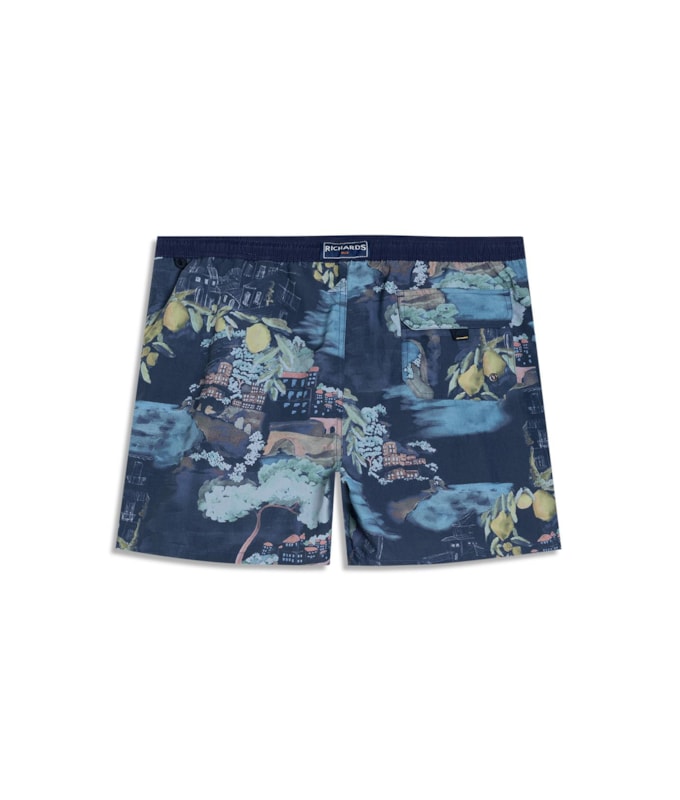 Beach Short Paesaggio Regular Dark Navy