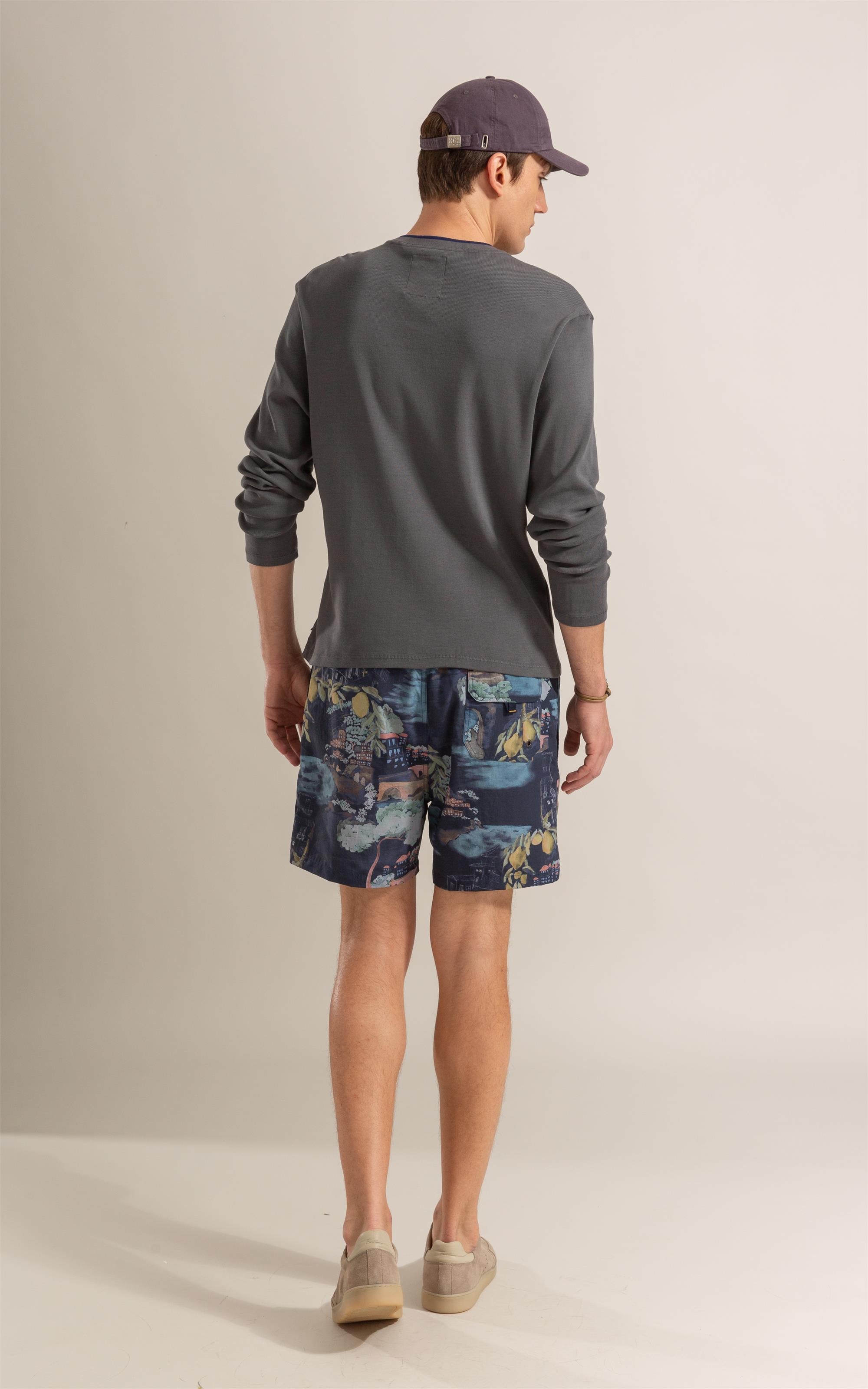 Beach Short Paesaggio Regular Dark Navy