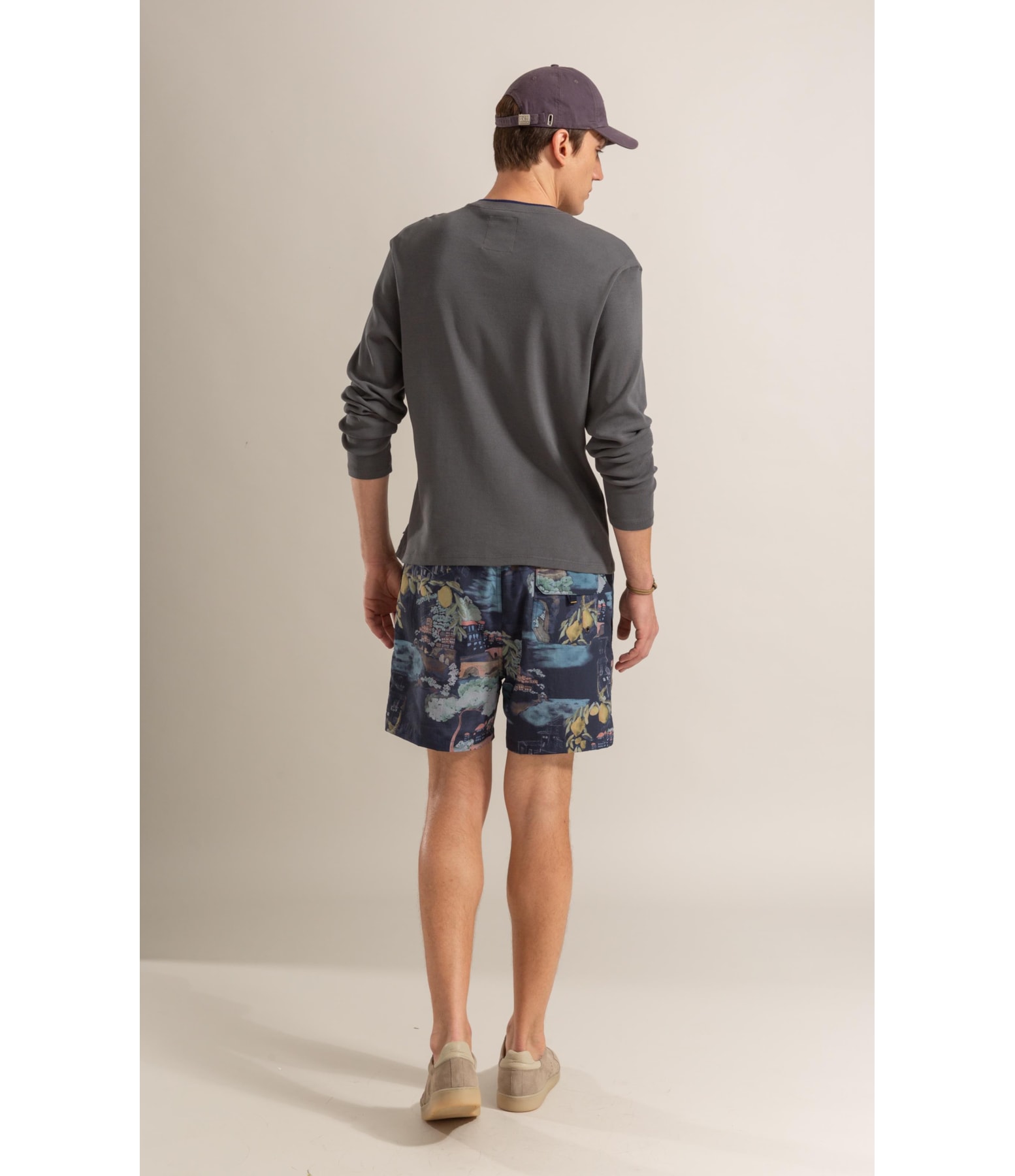 Beach Short Paesaggio Regular Dark Navy