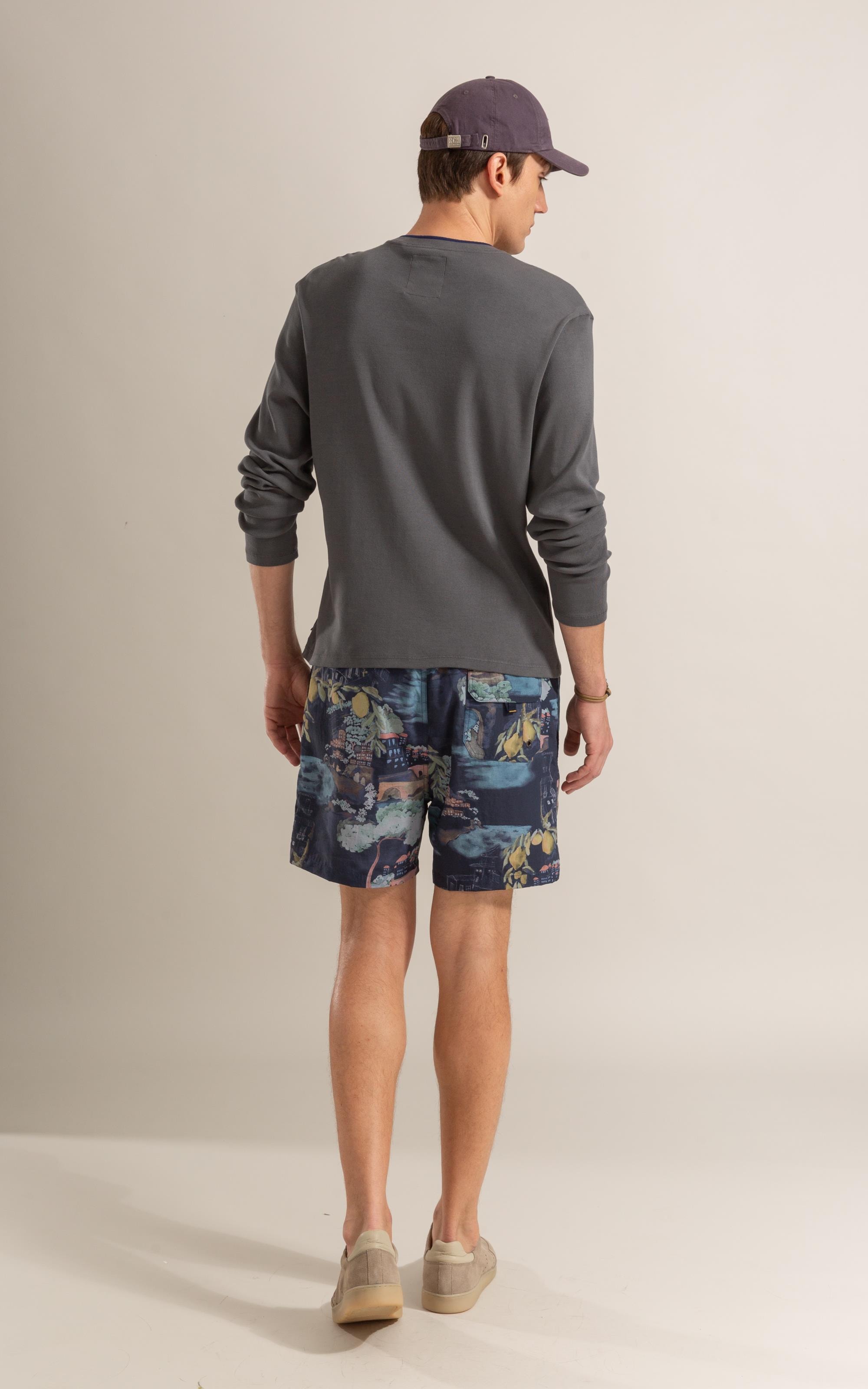 Beach Short Paesaggio Regular Dark Navy