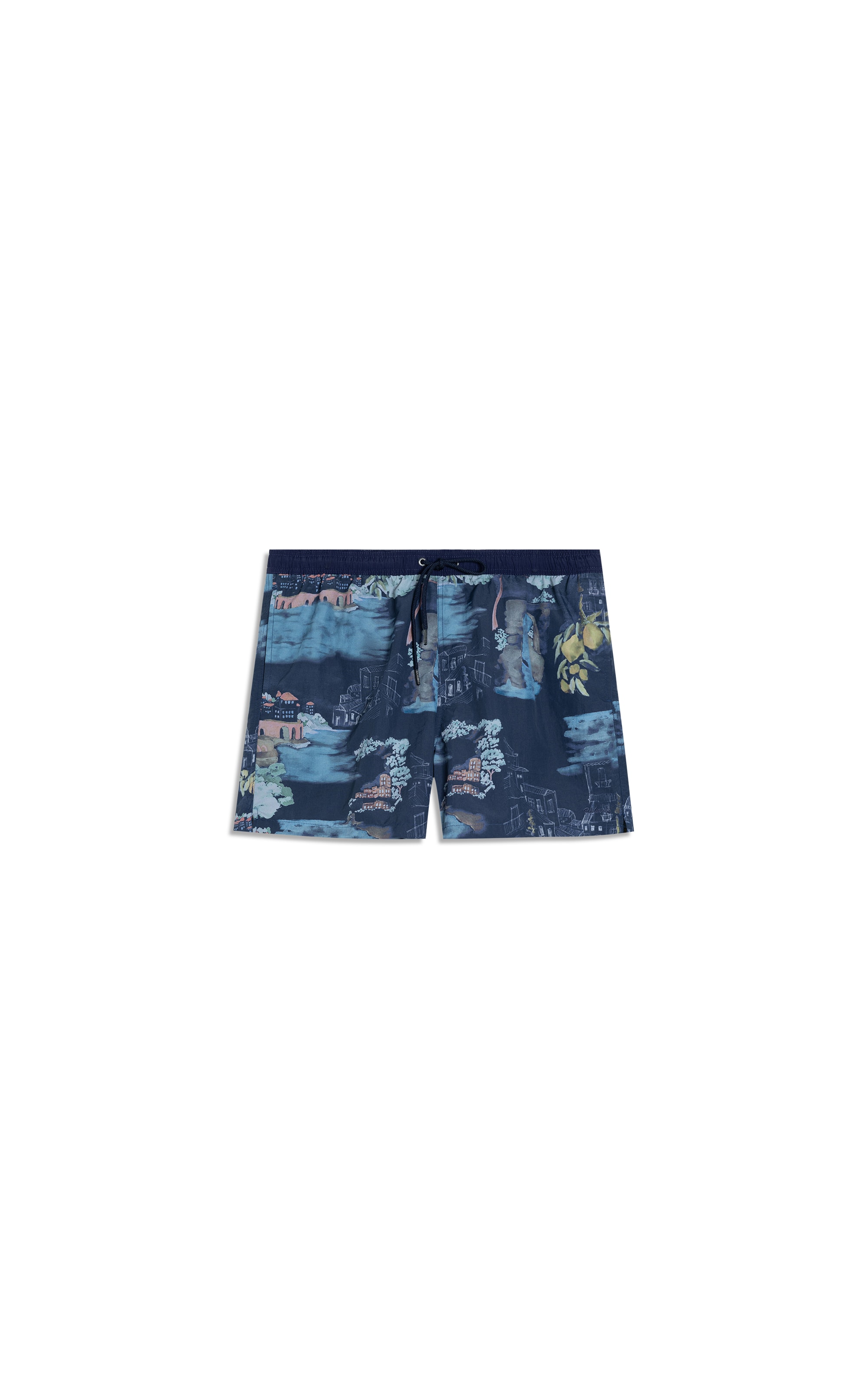 Beach Short Paesaggio Regular Dark Navy