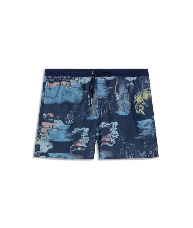 Beach Short Paesaggio Regular Dark Navy