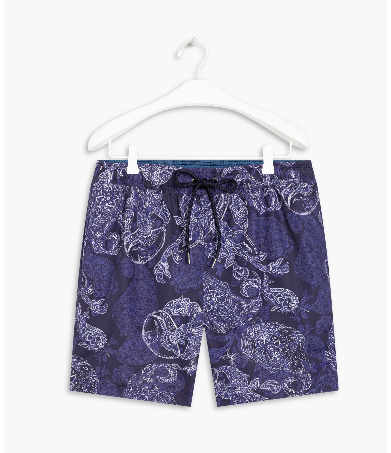 Beach Short Paisley Marinho