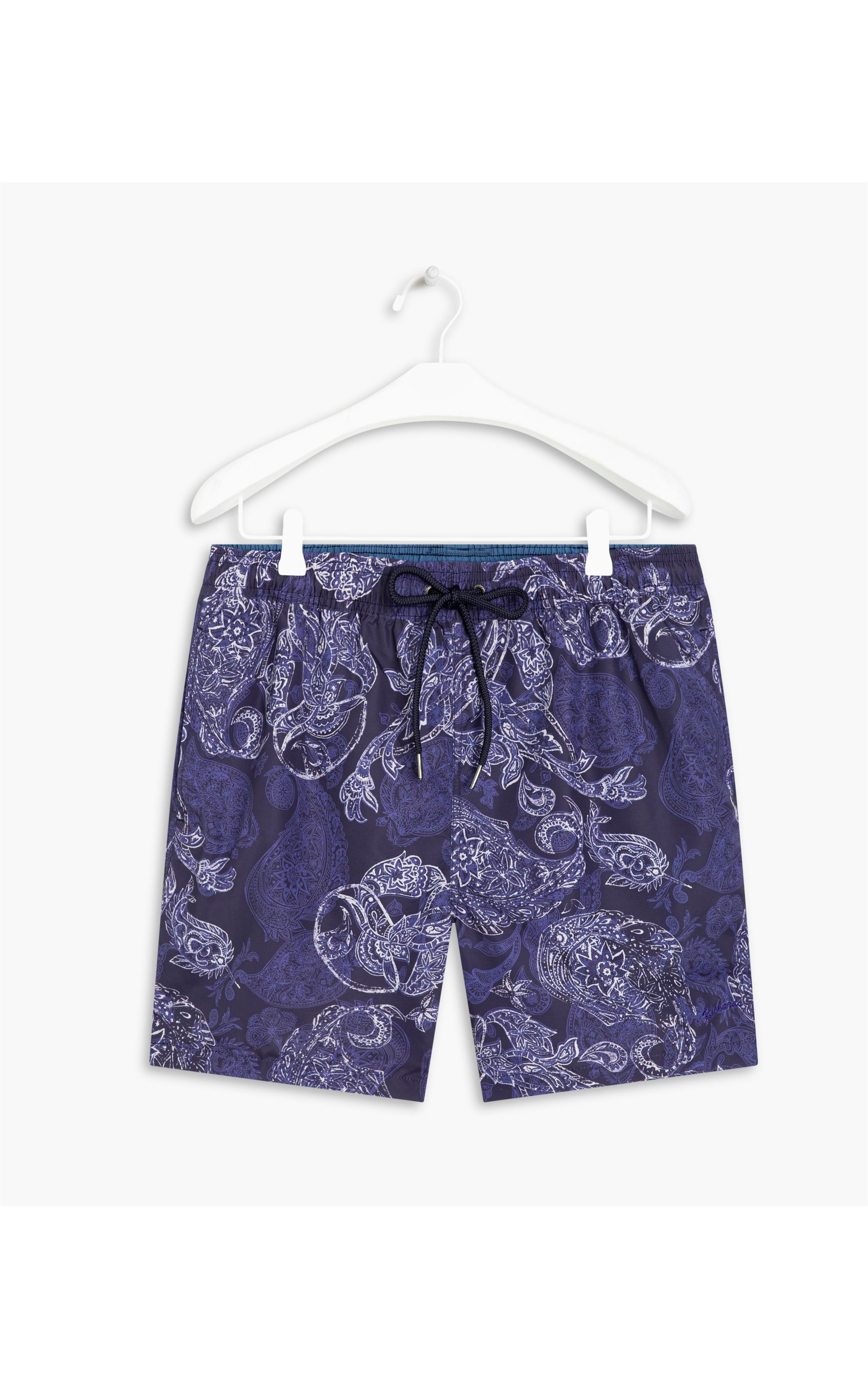 Beach Short Paisley Marinho
