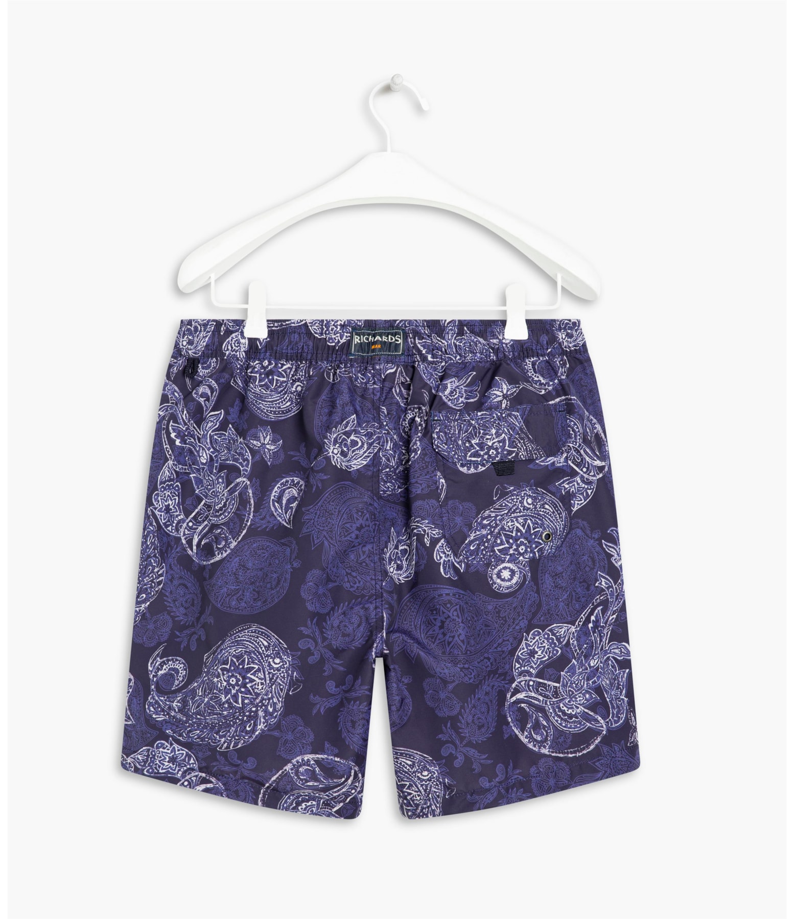 Beach Short Paisley Marinho