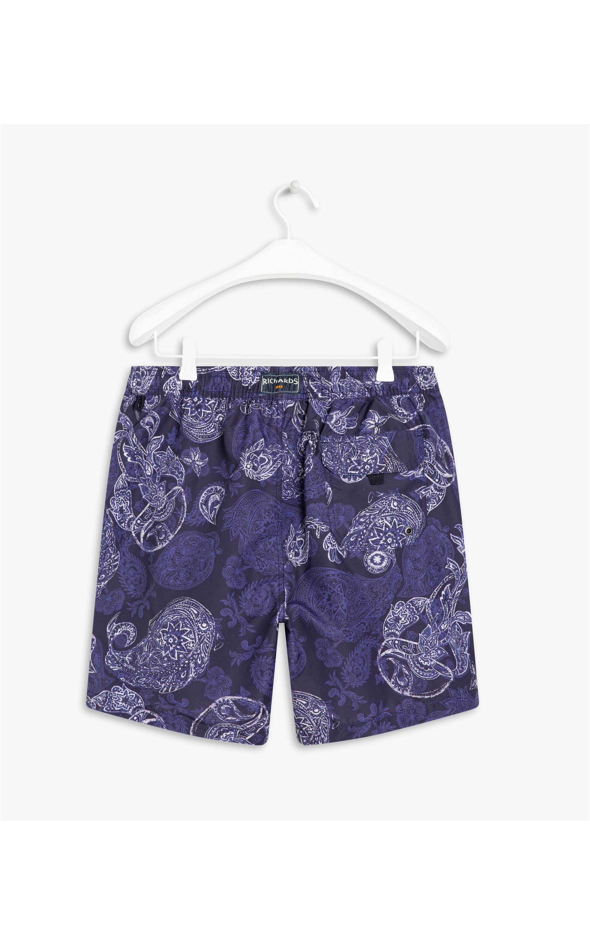 Beach Short Paisley Marinho