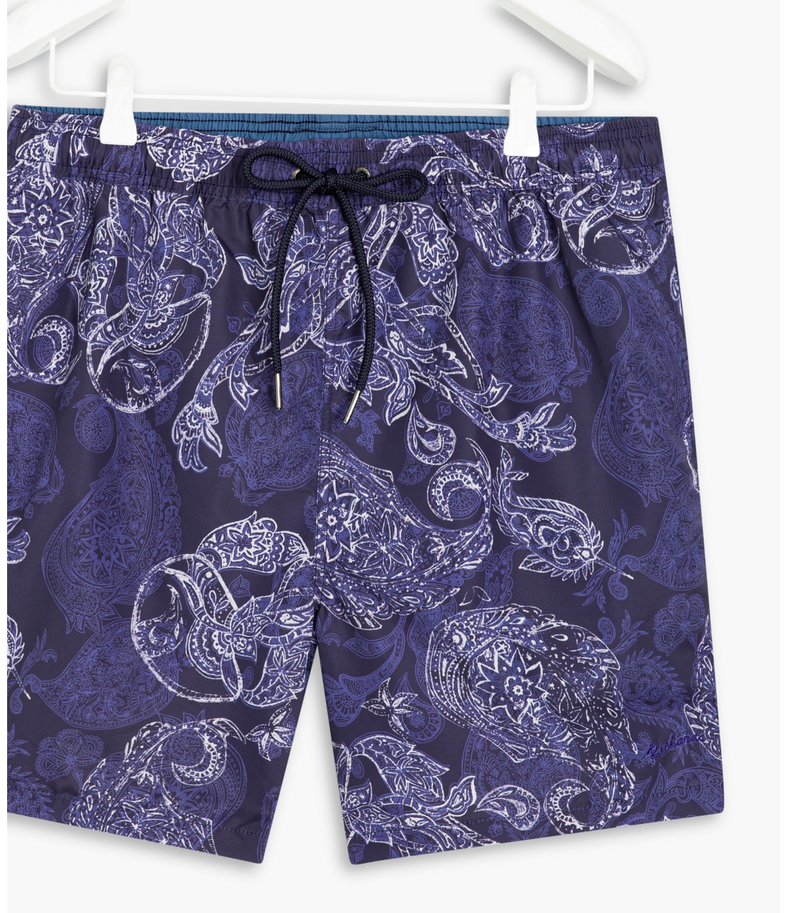 Beach Short Paisley Marinho
