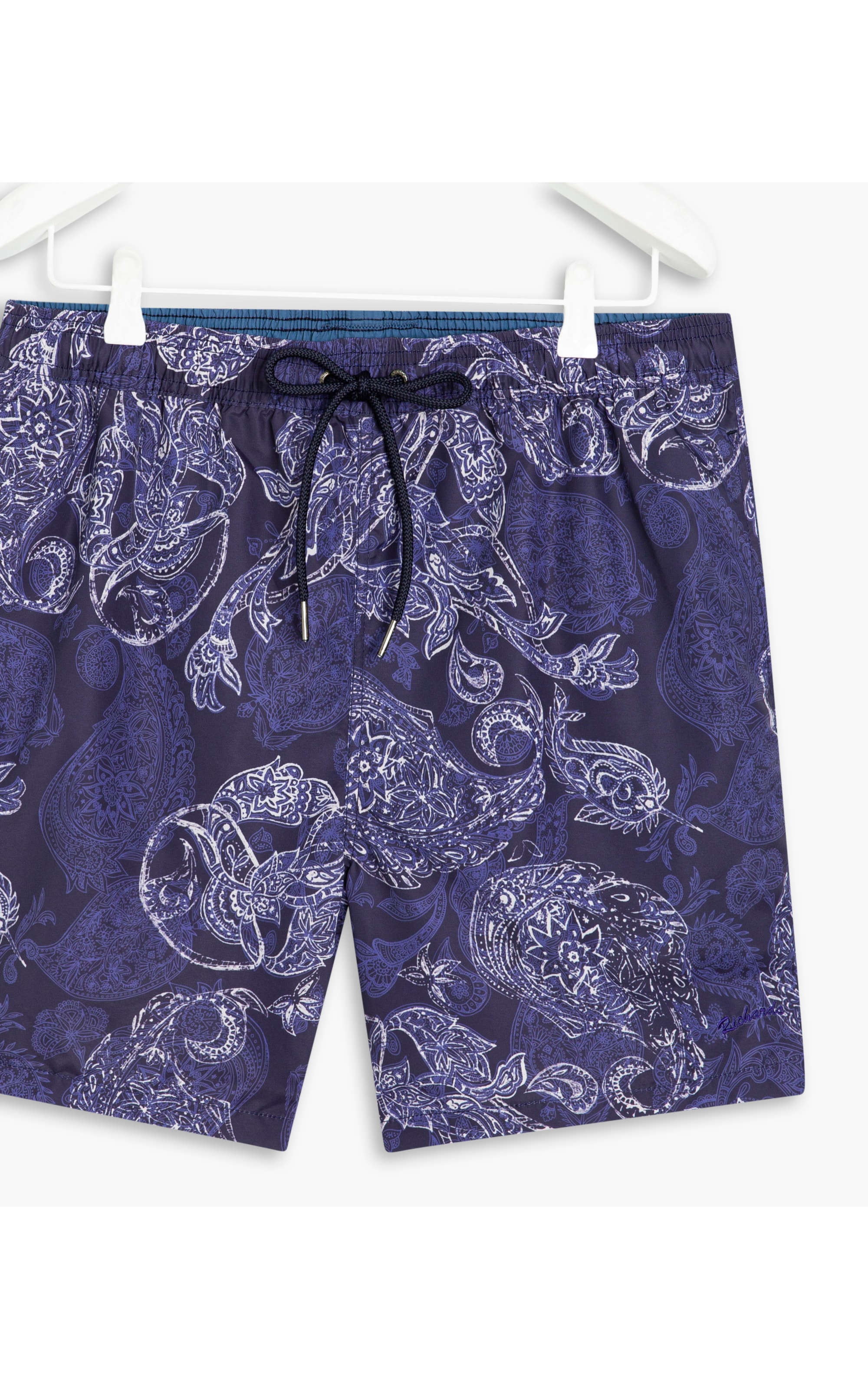 Beach Short Paisley Marinho