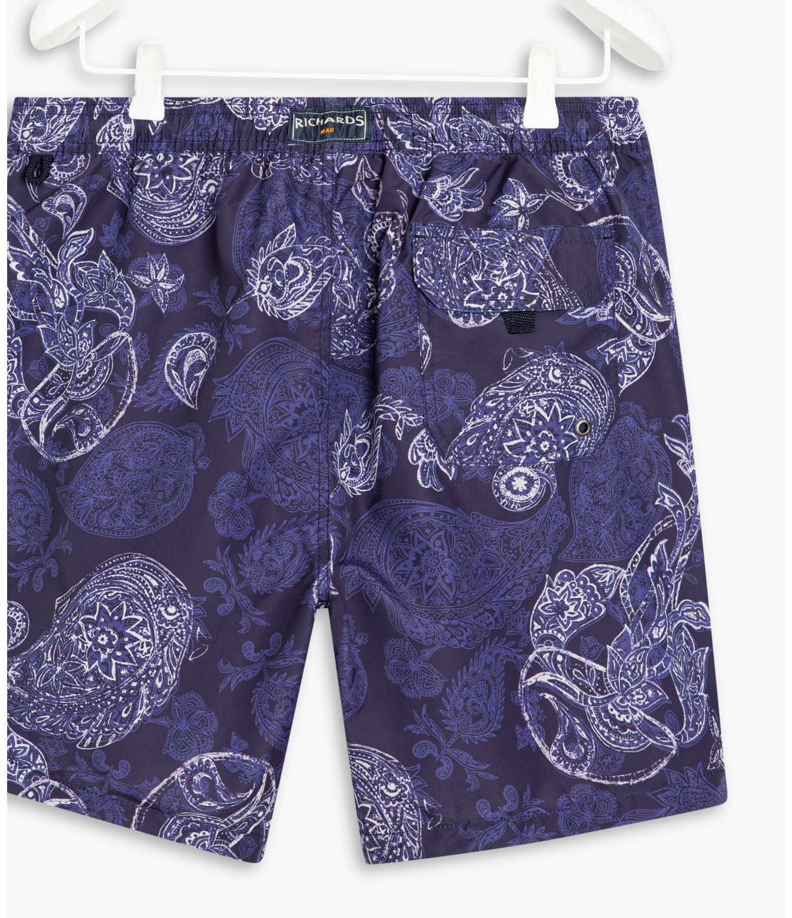 Beach Short Paisley Marinho
