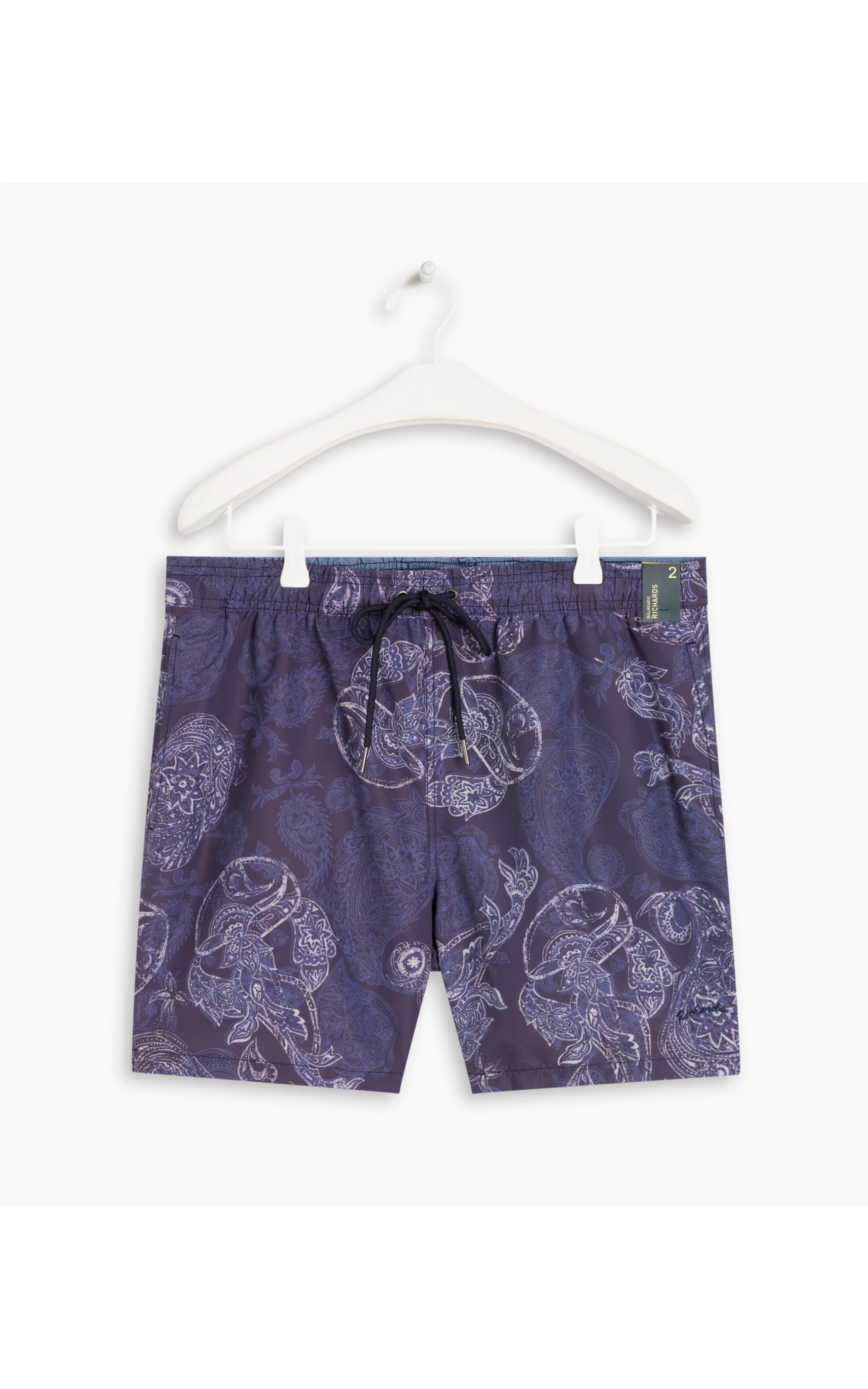 Beach Short Paisley Marinho
