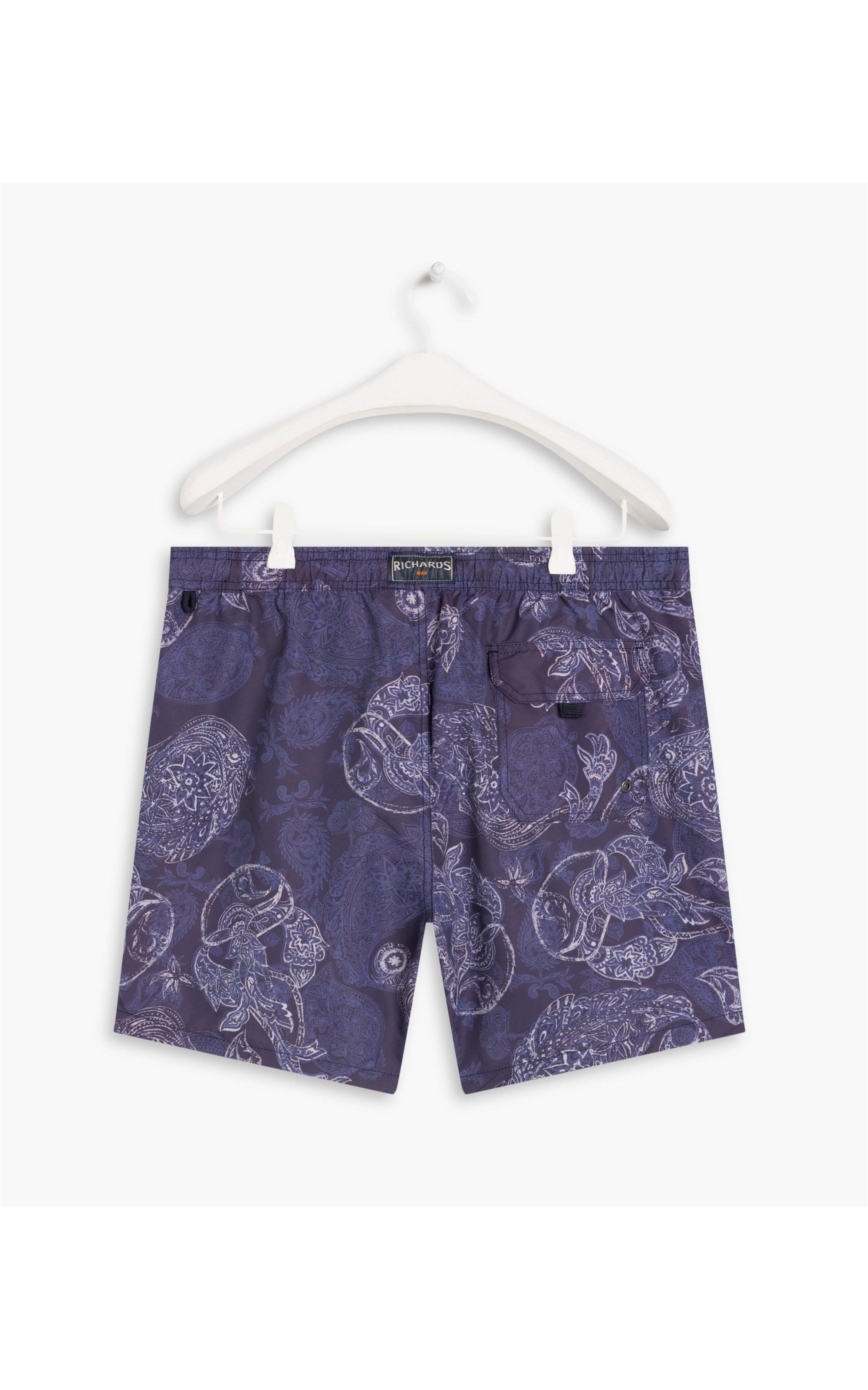 Beach Short Paisley Marinho