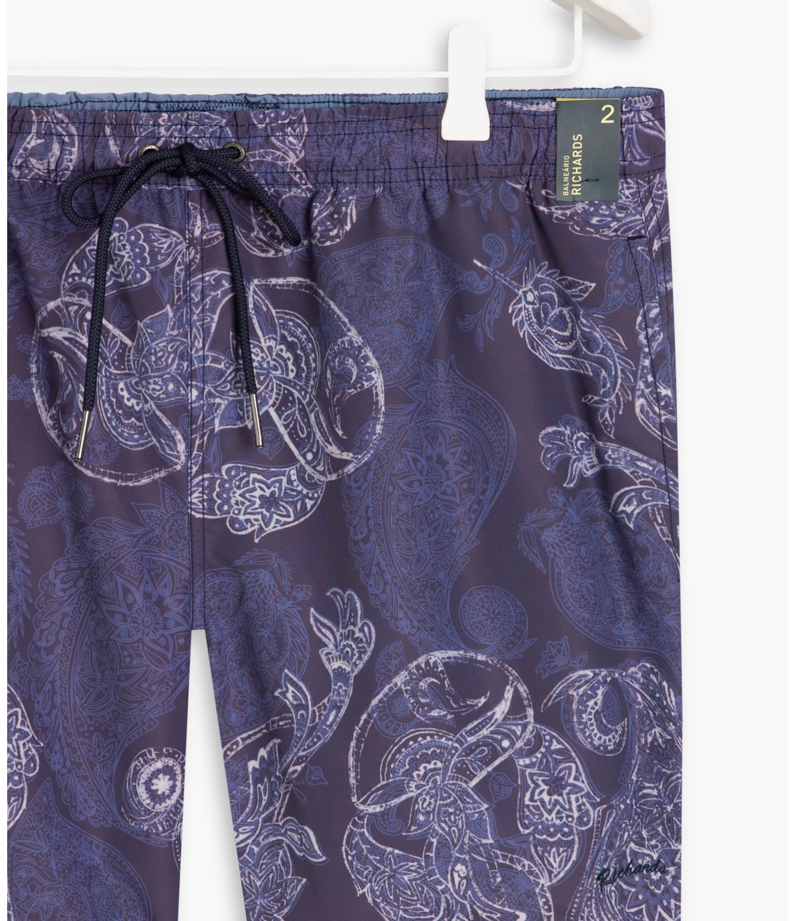 Beach Short Paisley Marinho