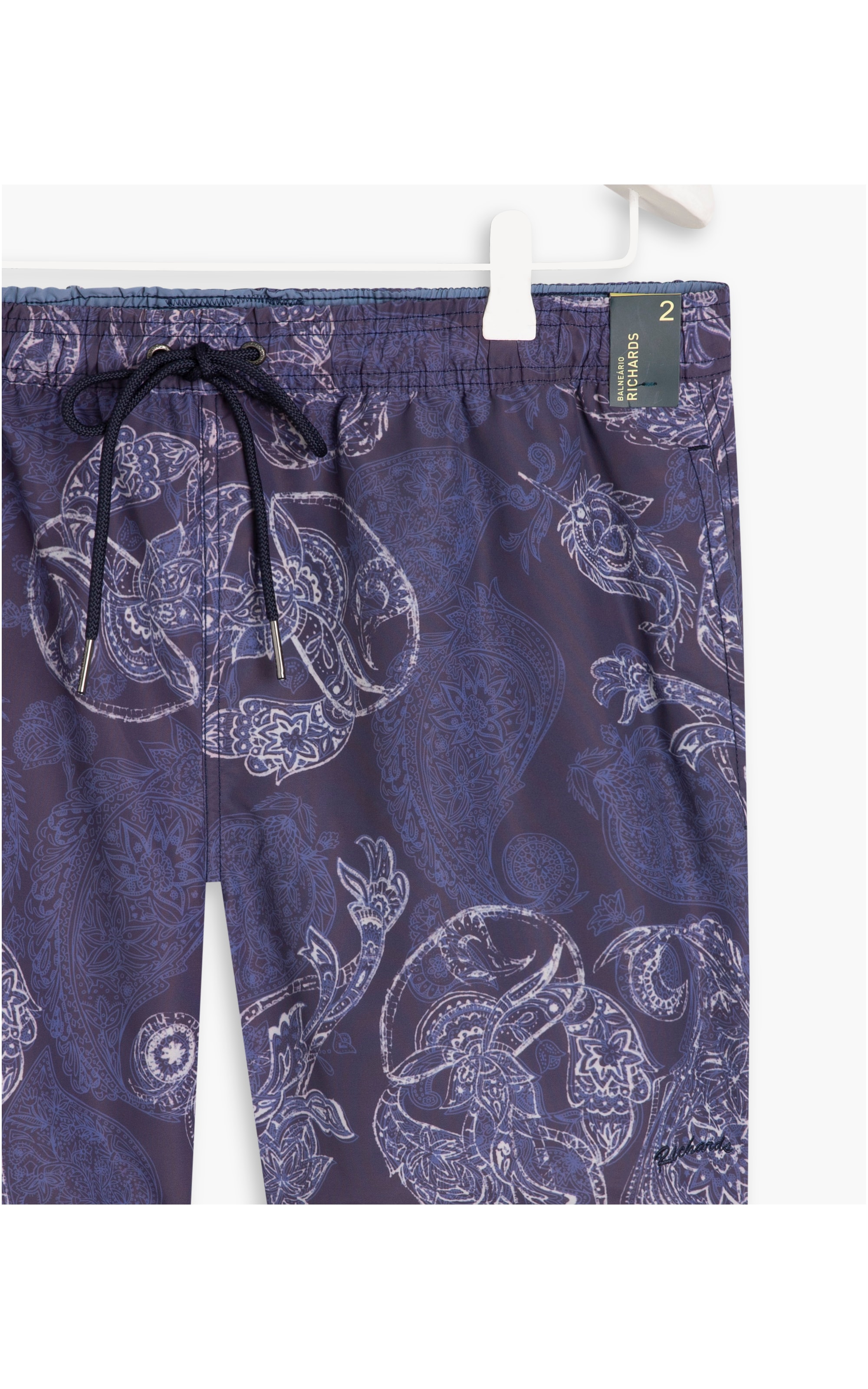 Beach Short Paisley Marinho