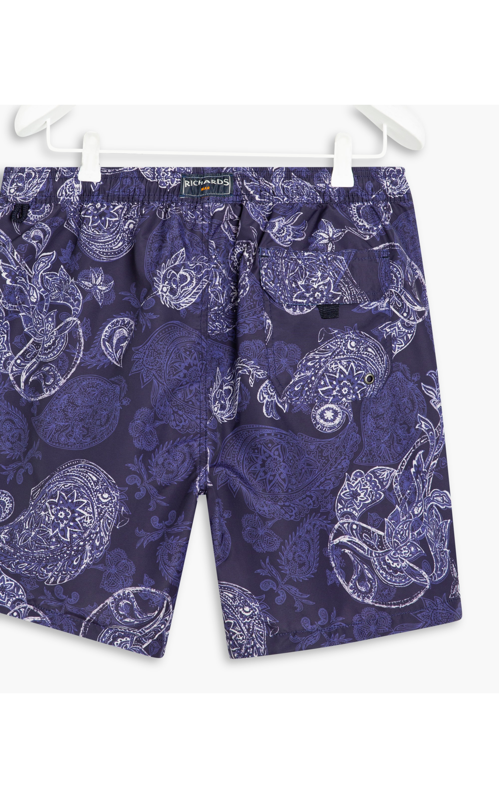 Beach Short Paisley Marinho